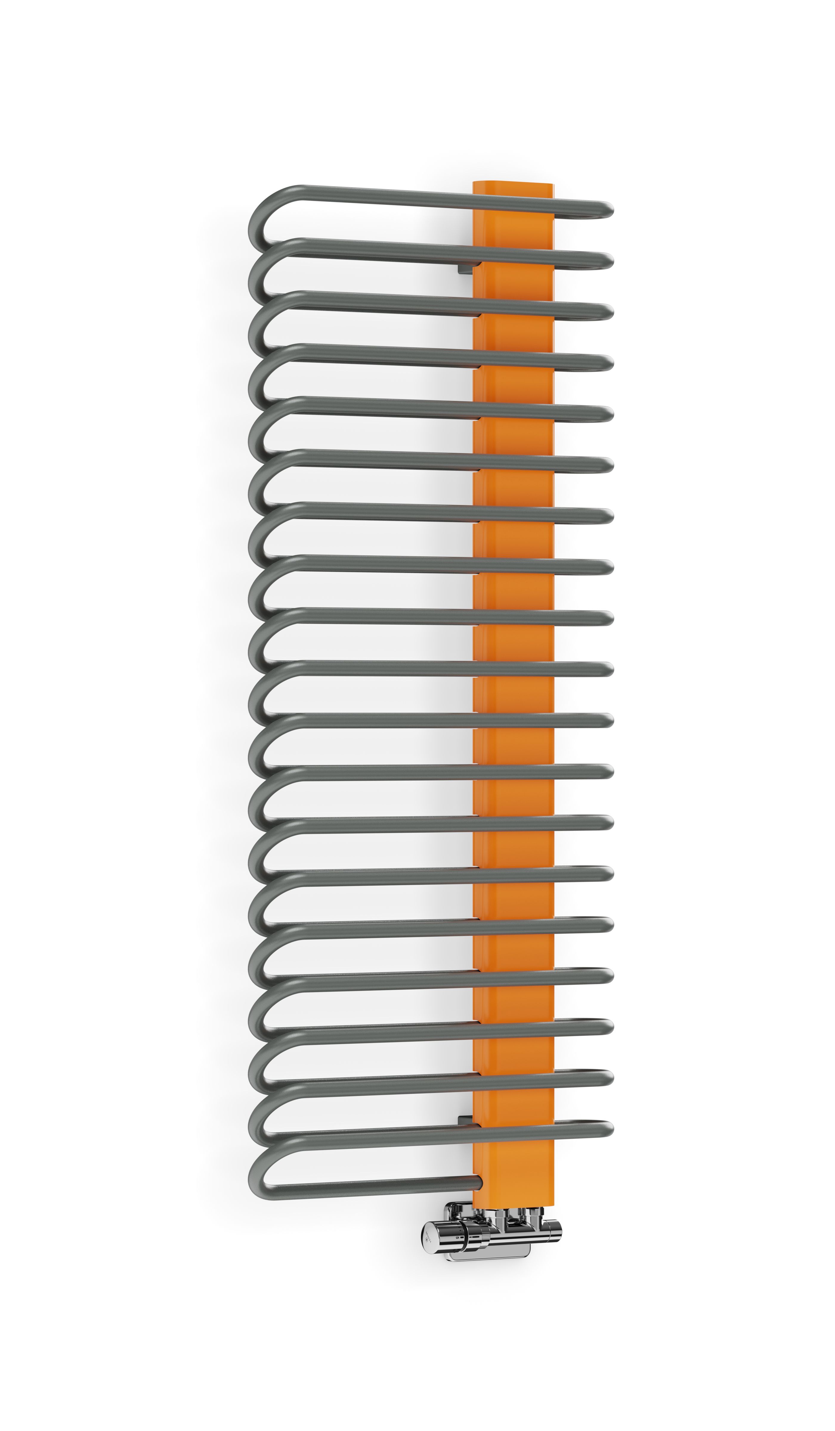 Terma Michelle Graphite & Orange Towel warmer (W)500mm x (H)1200mm