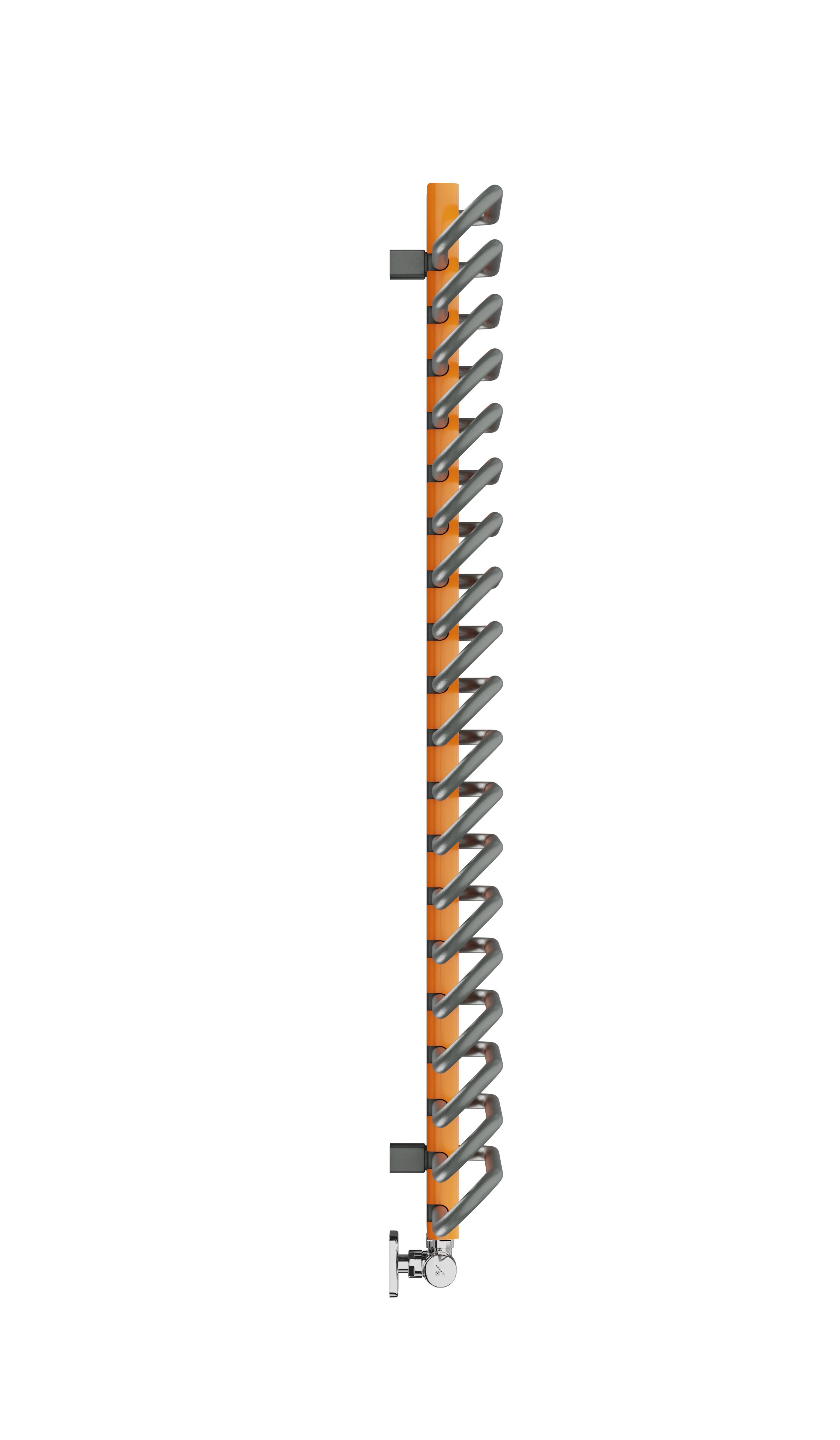 Terma Michelle Graphite & Orange Towel warmer (W)500mm x (H)1200mm