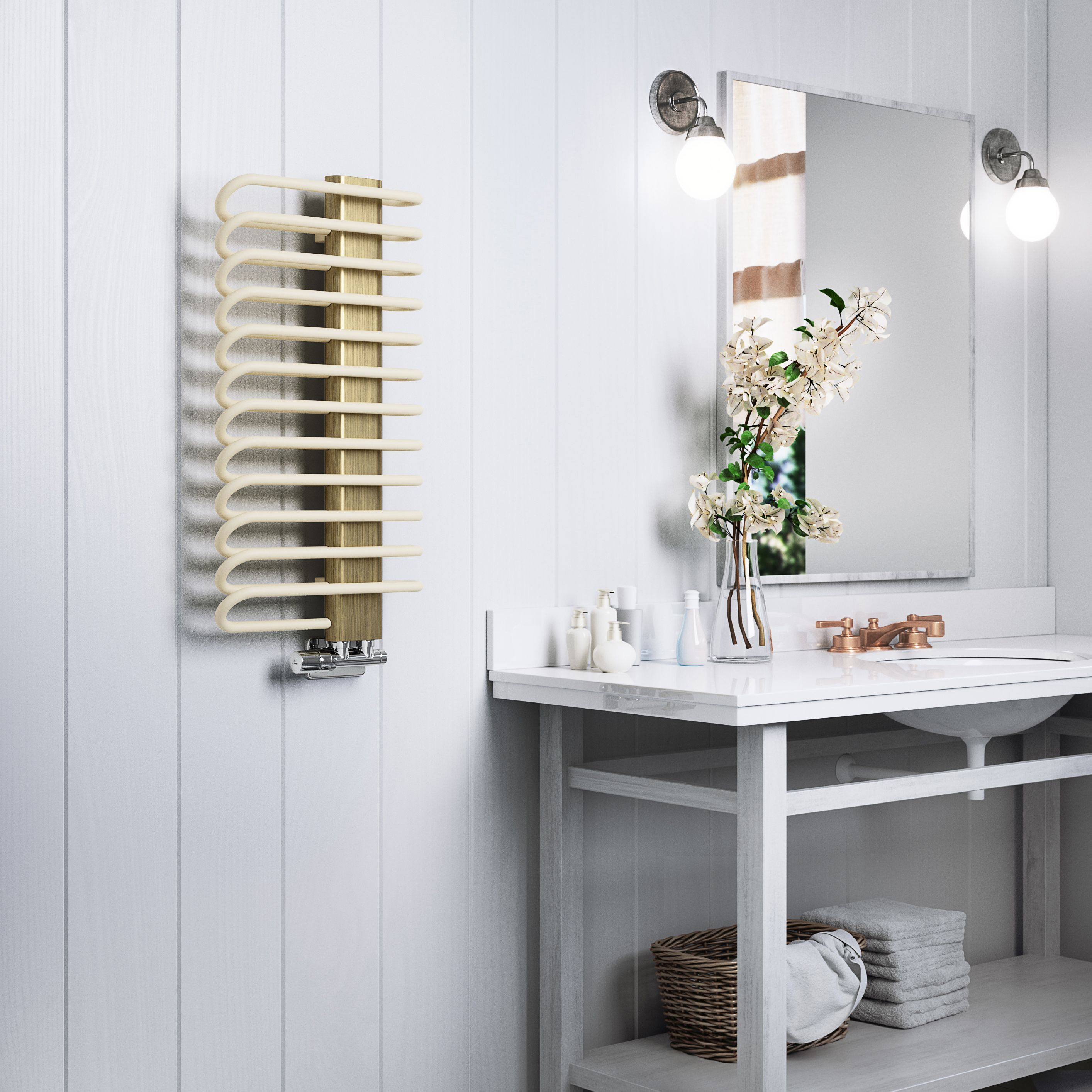 Terma Michelle Sparking Cream Towel warmer (W)400mm x (H)780mm