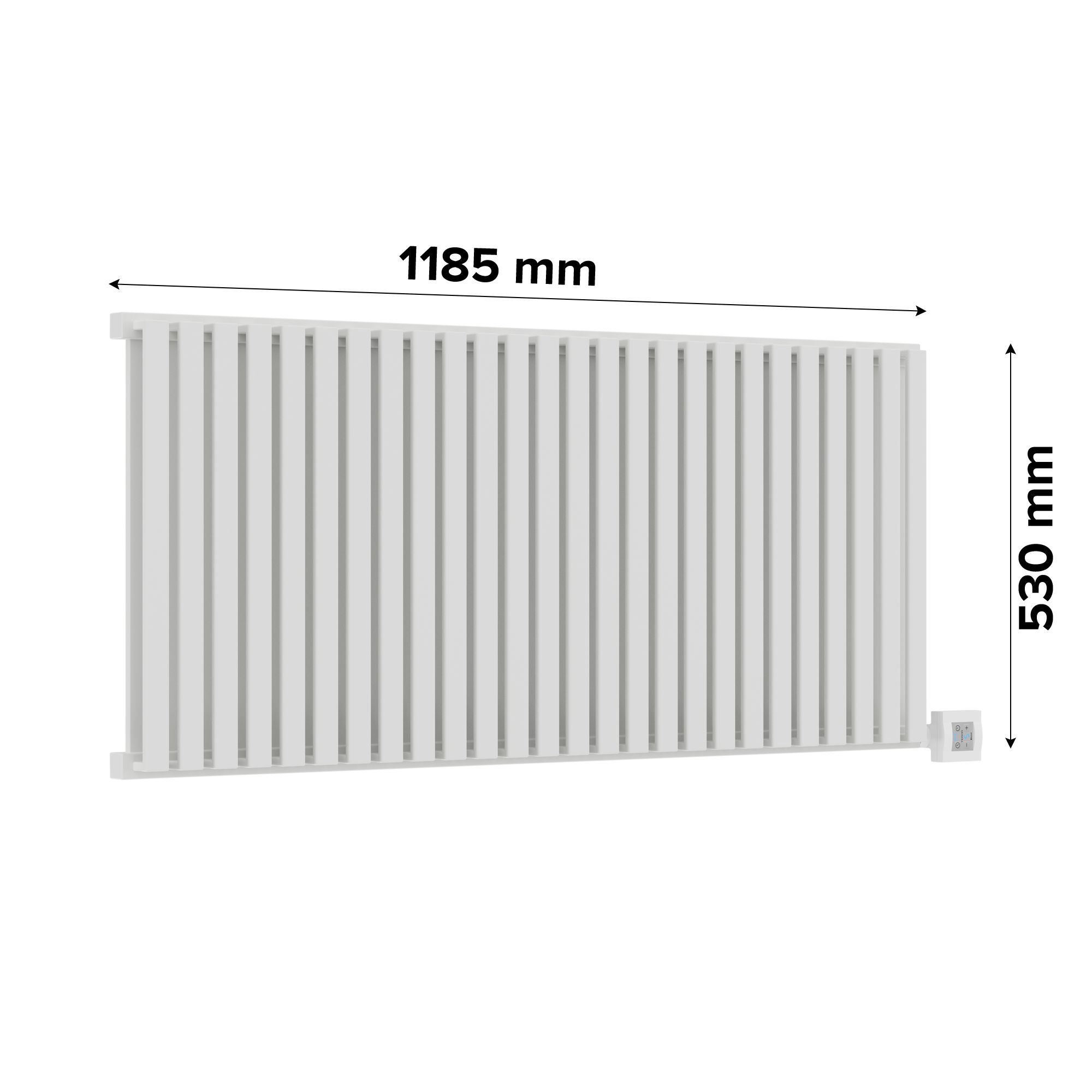 Terma Nemo Sea salt white Horizontal Designer Radiator, (W)1185mm x (H)530mm