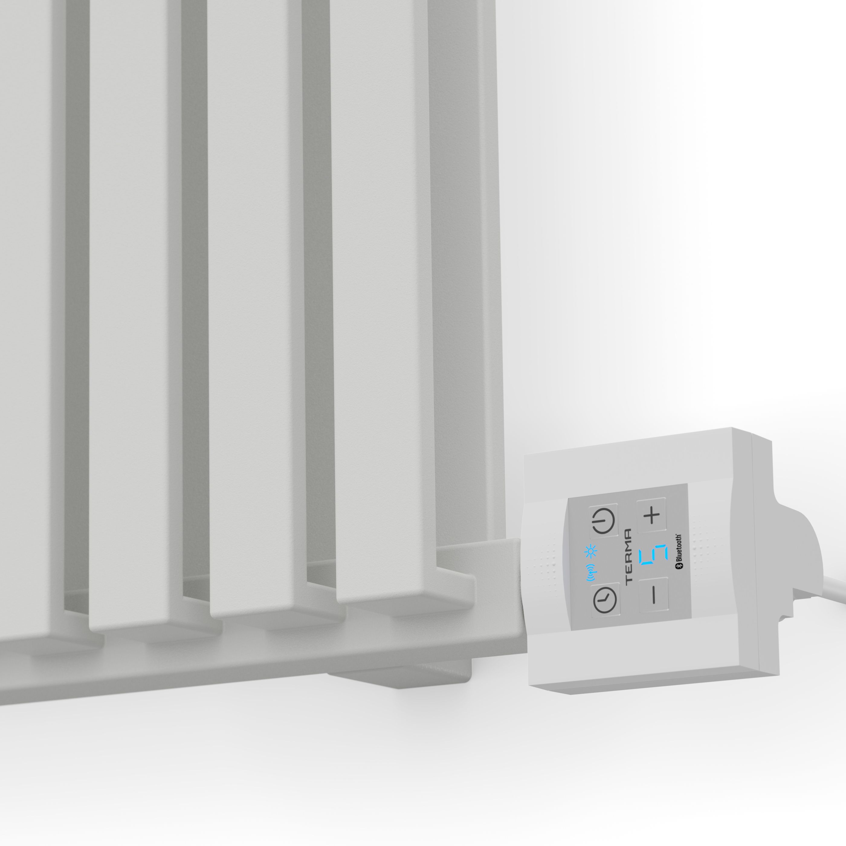 Terma Nemo Sea salt white Horizontal Designer Radiator, (W)1185mm x (H)530mm
