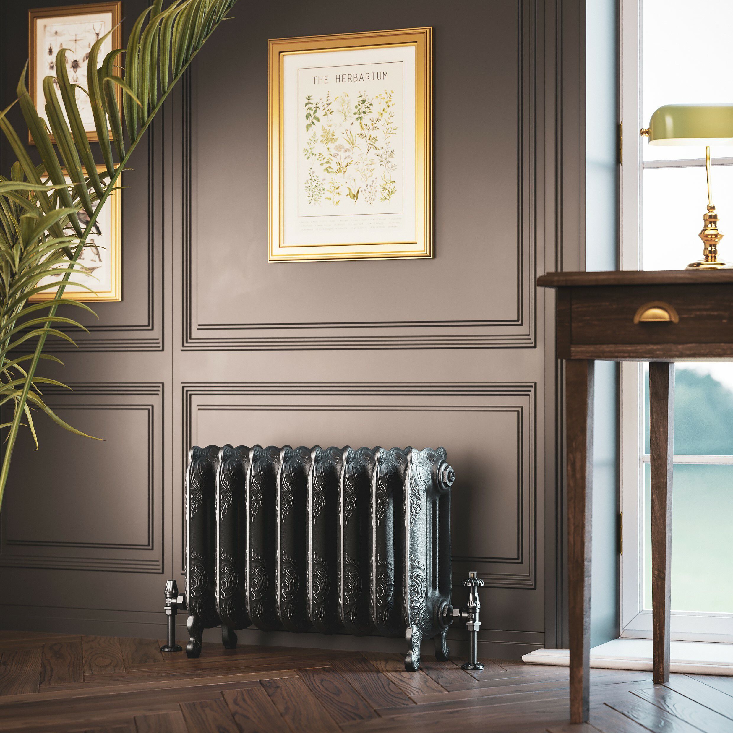 Terma Oxford Raw Metal Hydronic Horizontal Designer 2049BTU Radiator, (W)606mm x (H)470mm