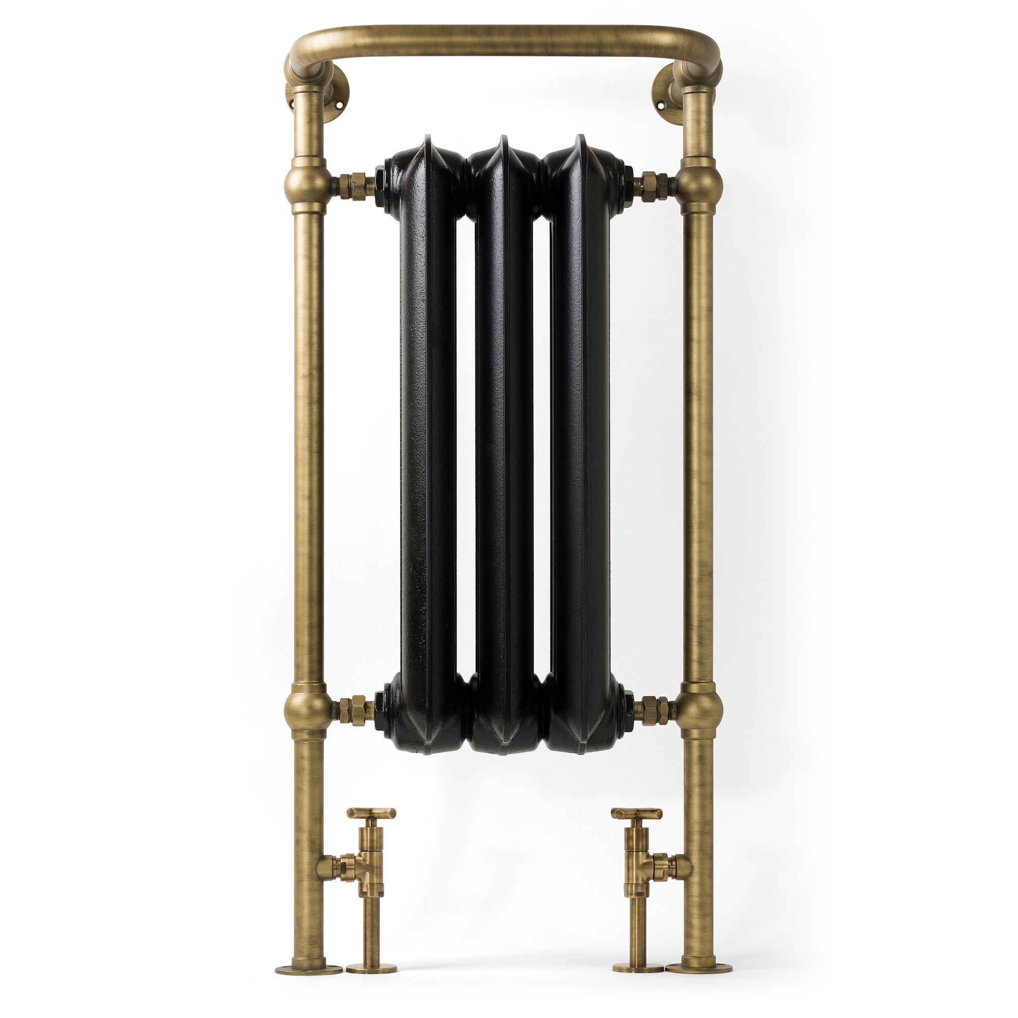 Terma Plain Black Flat Towel warmer (W)490mm x (H)900mm