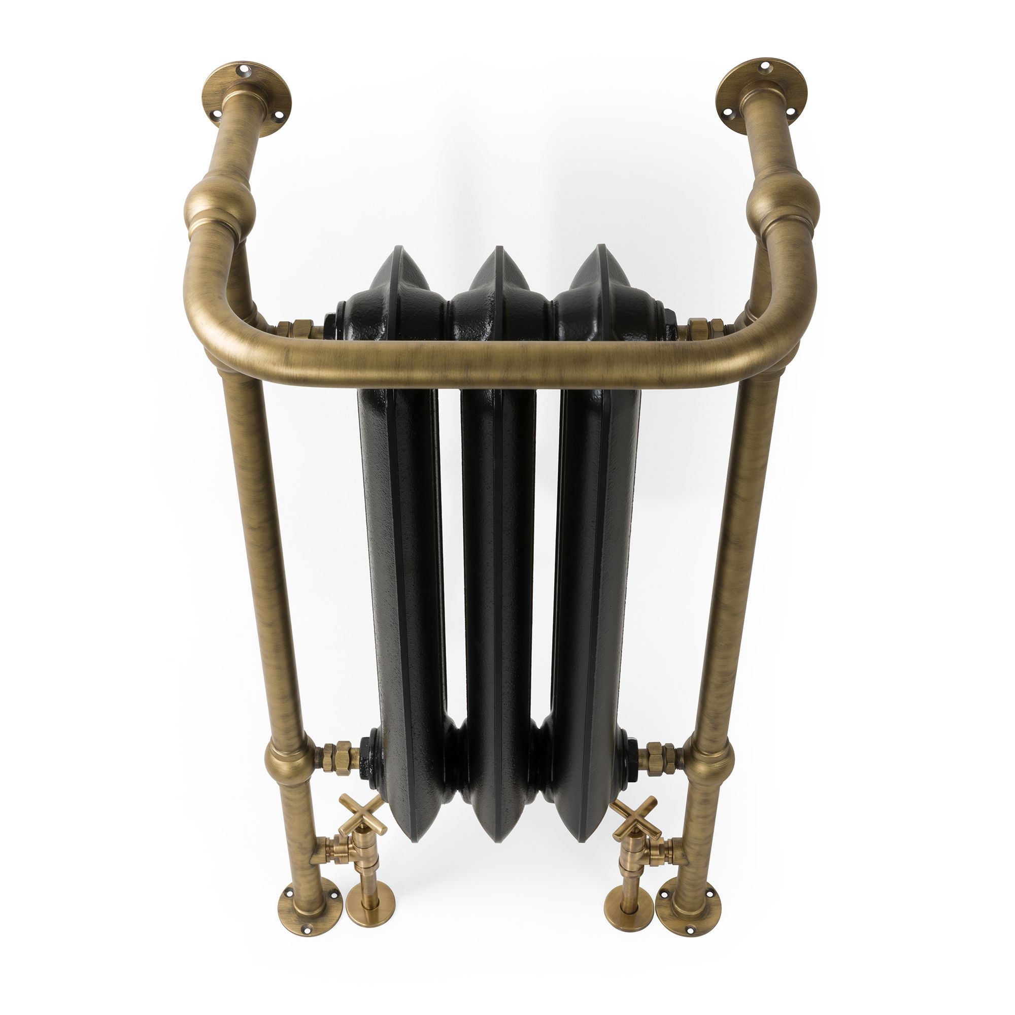 Terma Plain Black Flat Towel warmer (W)490mm x (H)900mm