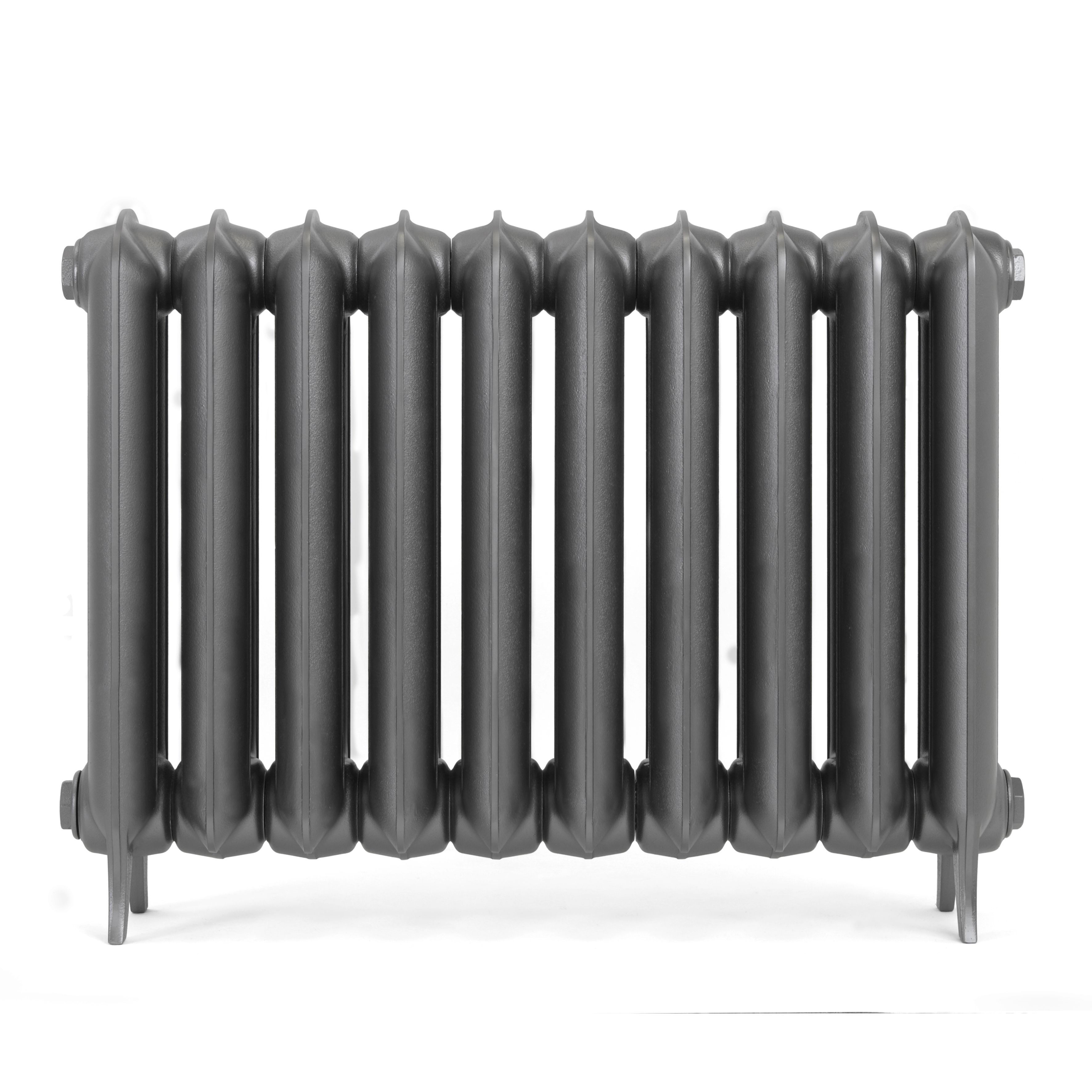 Terma Plain Raw Metal 2 Column Radiator, (W)852mm x (H)620mm