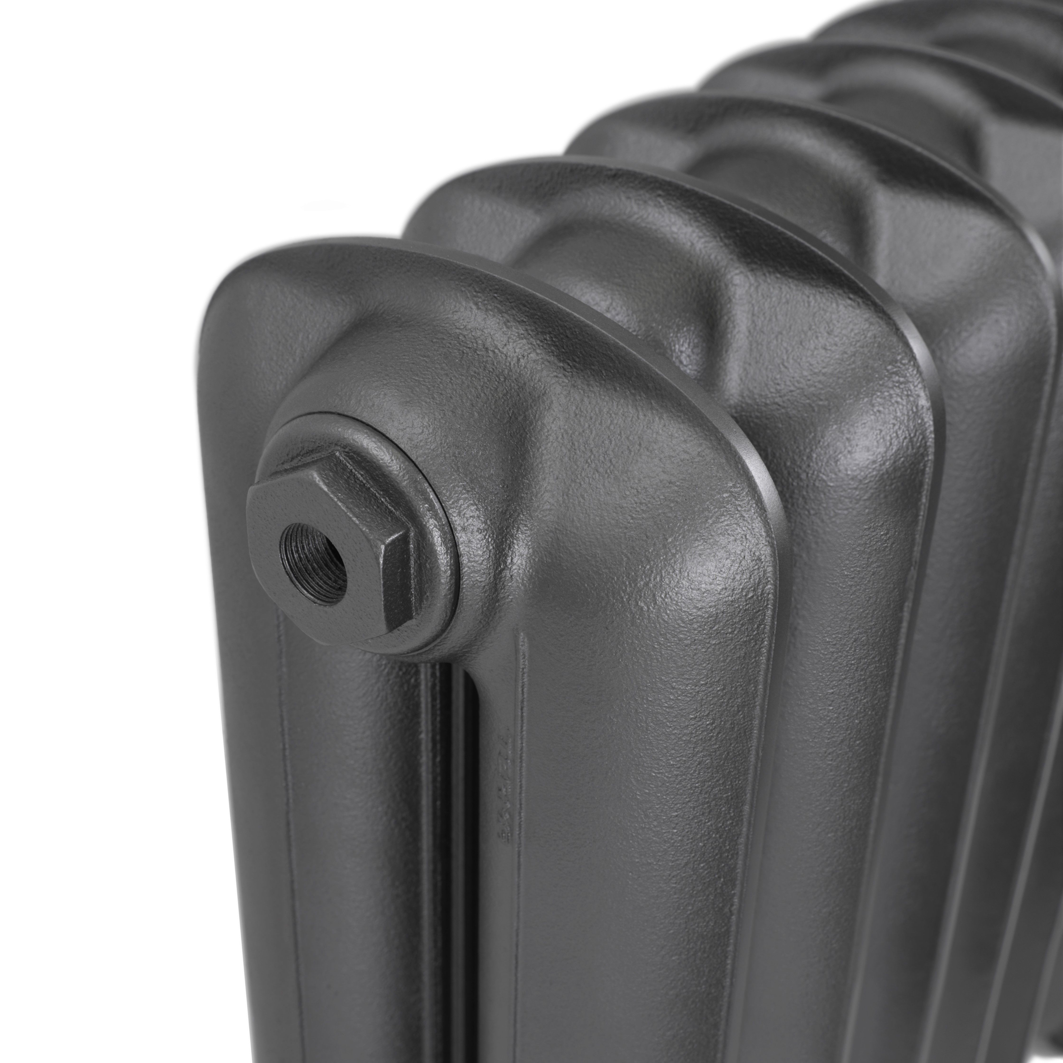 Terma Plain Raw Metal 2 Column Radiator, (W)852mm x (H)620mm
