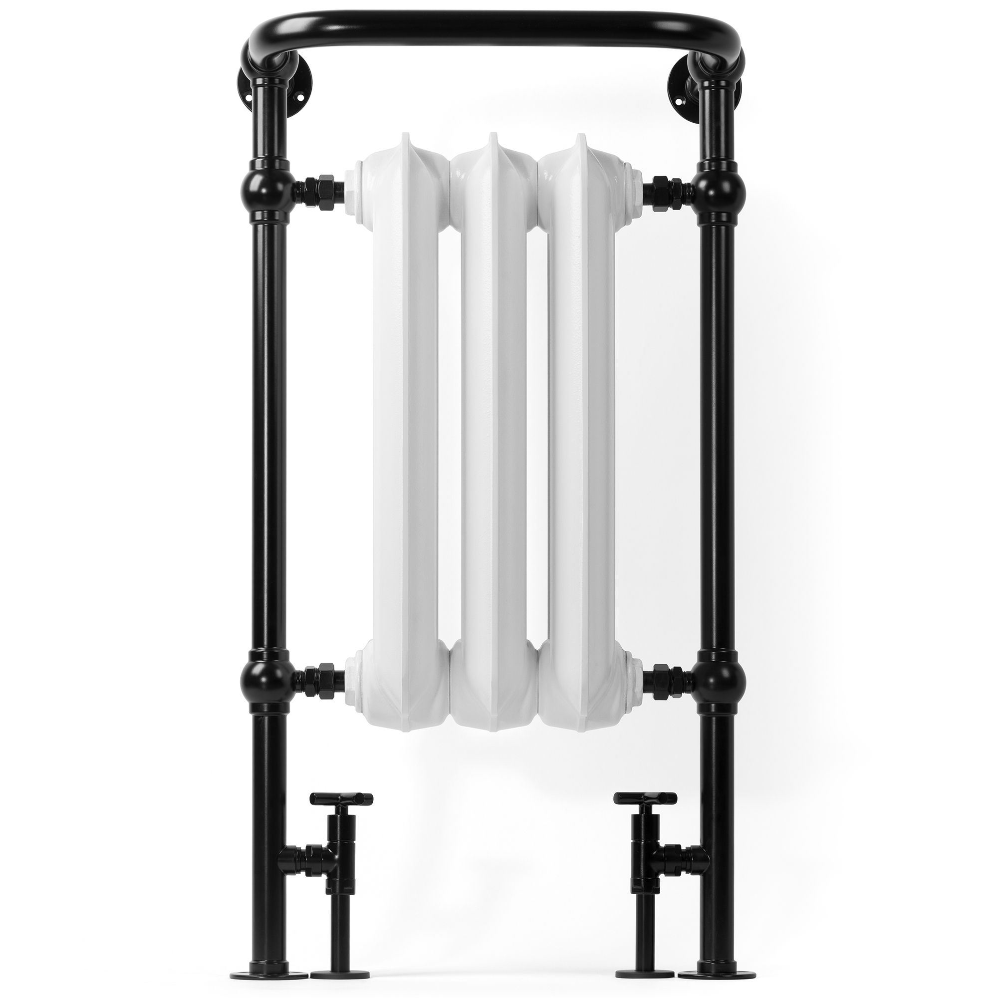 Terma Plain White Flat Towel warmer (W)490mm x (H)900mm