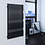 Terma Quadrus Electric Metallic black Towel warmer (W)600mm x (H)1185mm