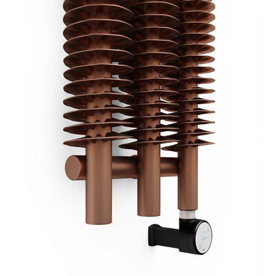 Terma Ribbon Bright copper Vertical Designer Radiator, (W)290mm x (H)1800mm