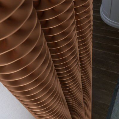 Terma Ribbon Bright copper Vertical Designer Radiator, (W)290mm x (H)1800mm