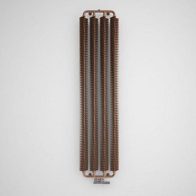 Terma Ribbon Bright copper Vertical Designer Radiator, (W)390mm x (H)1720mm