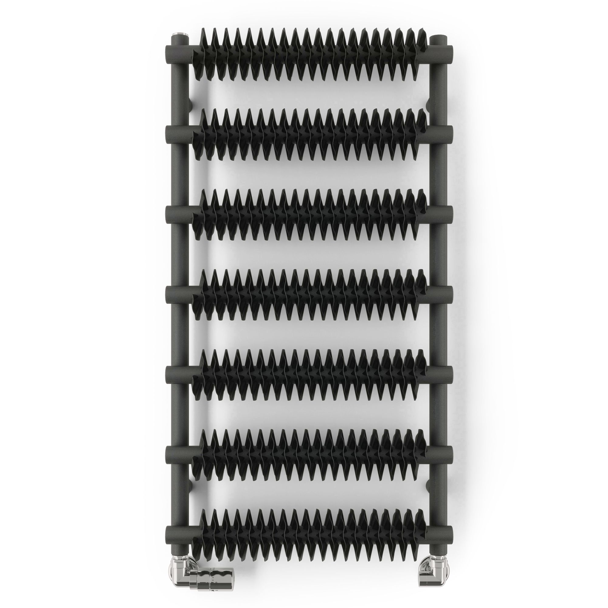 Terma Ribbon Grey Flat Towel warmer (W)500mm x (H)930mm