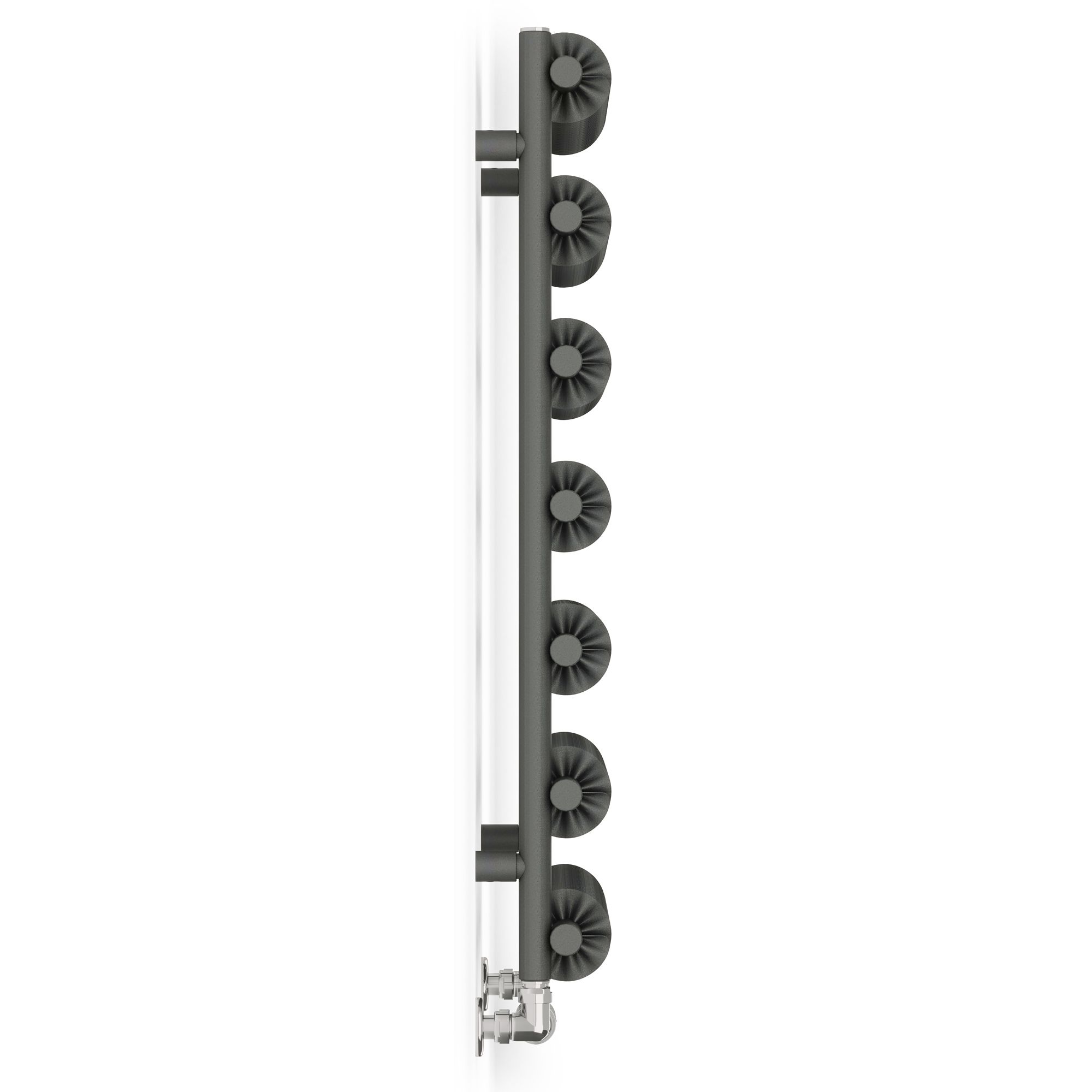Terma Ribbon Grey Flat Towel warmer (W)500mm x (H)930mm