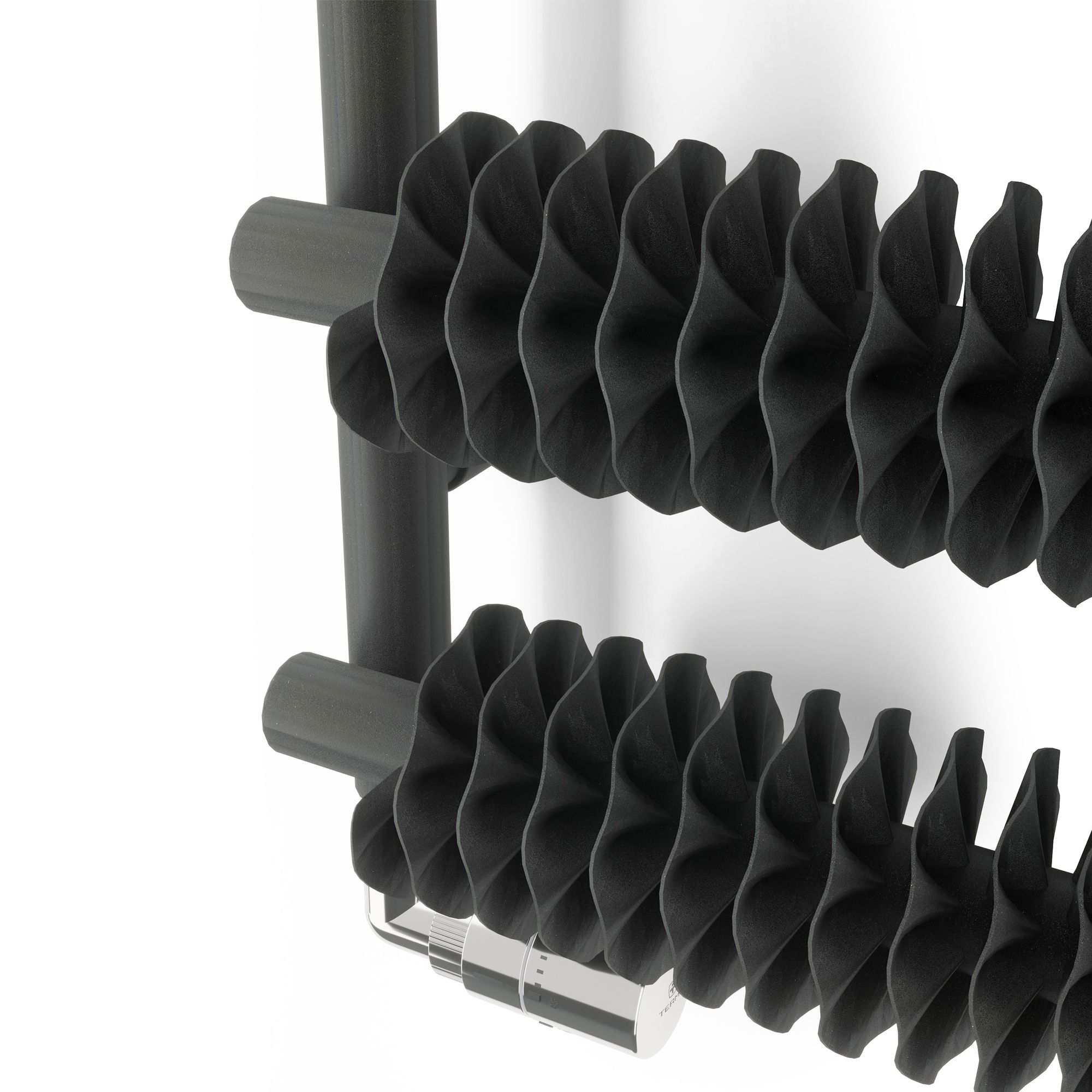 Terma Ribbon Grey Flat Towel warmer (W)500mm x (H)930mm