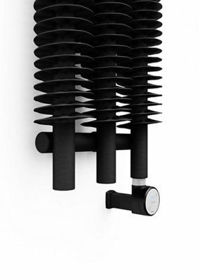 Terma Ribbon Heban black Vertical Designer Radiator, (W)290mm x (H)1800mm