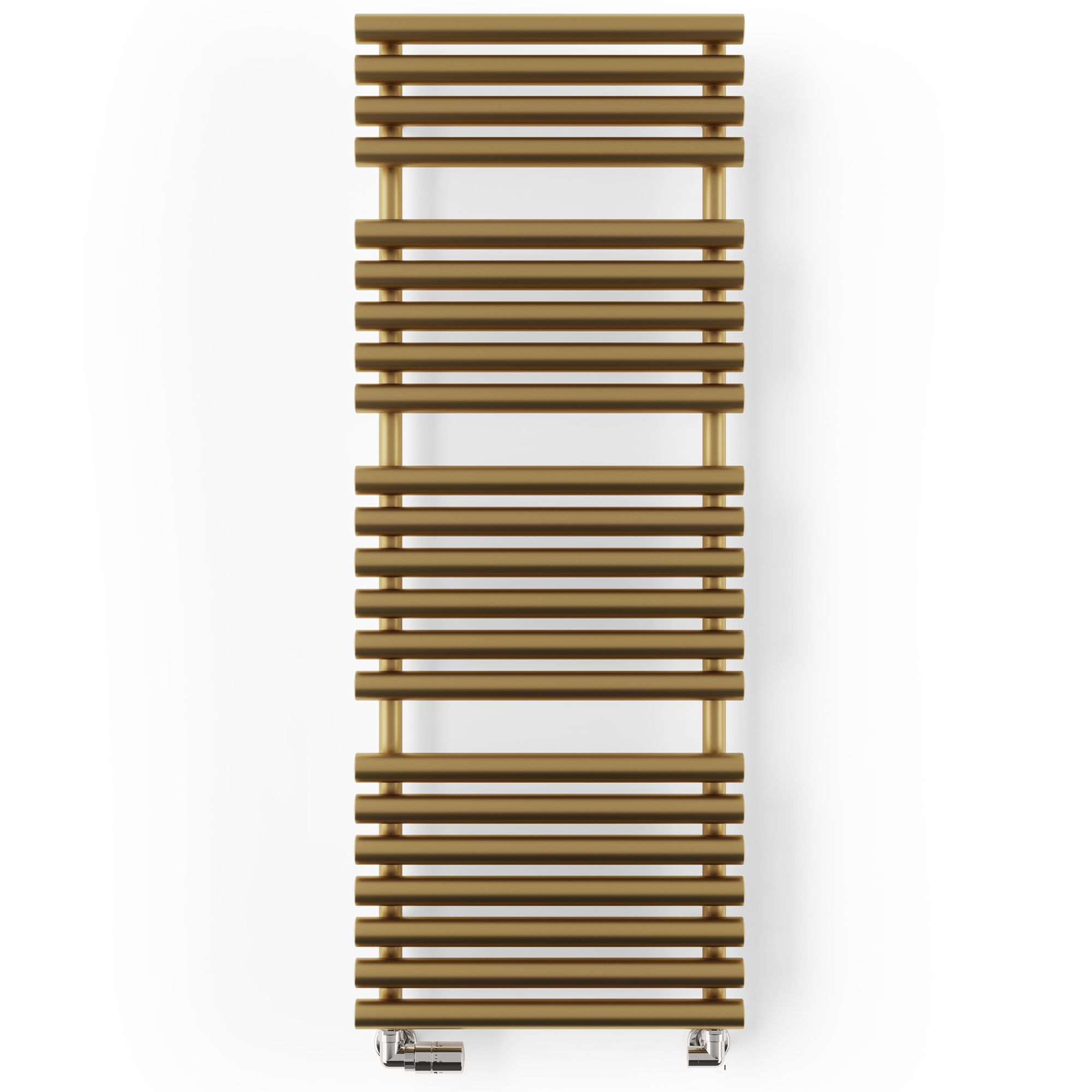 Terma Rolo Brass effect Flat Towel warmer (W)520mm x (H)1360mm