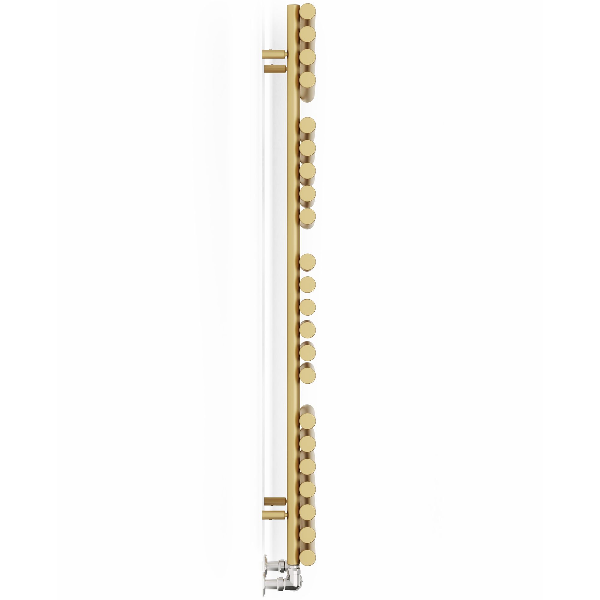 Terma Rolo Brass effect Flat Towel warmer (W)520mm x (H)1360mm