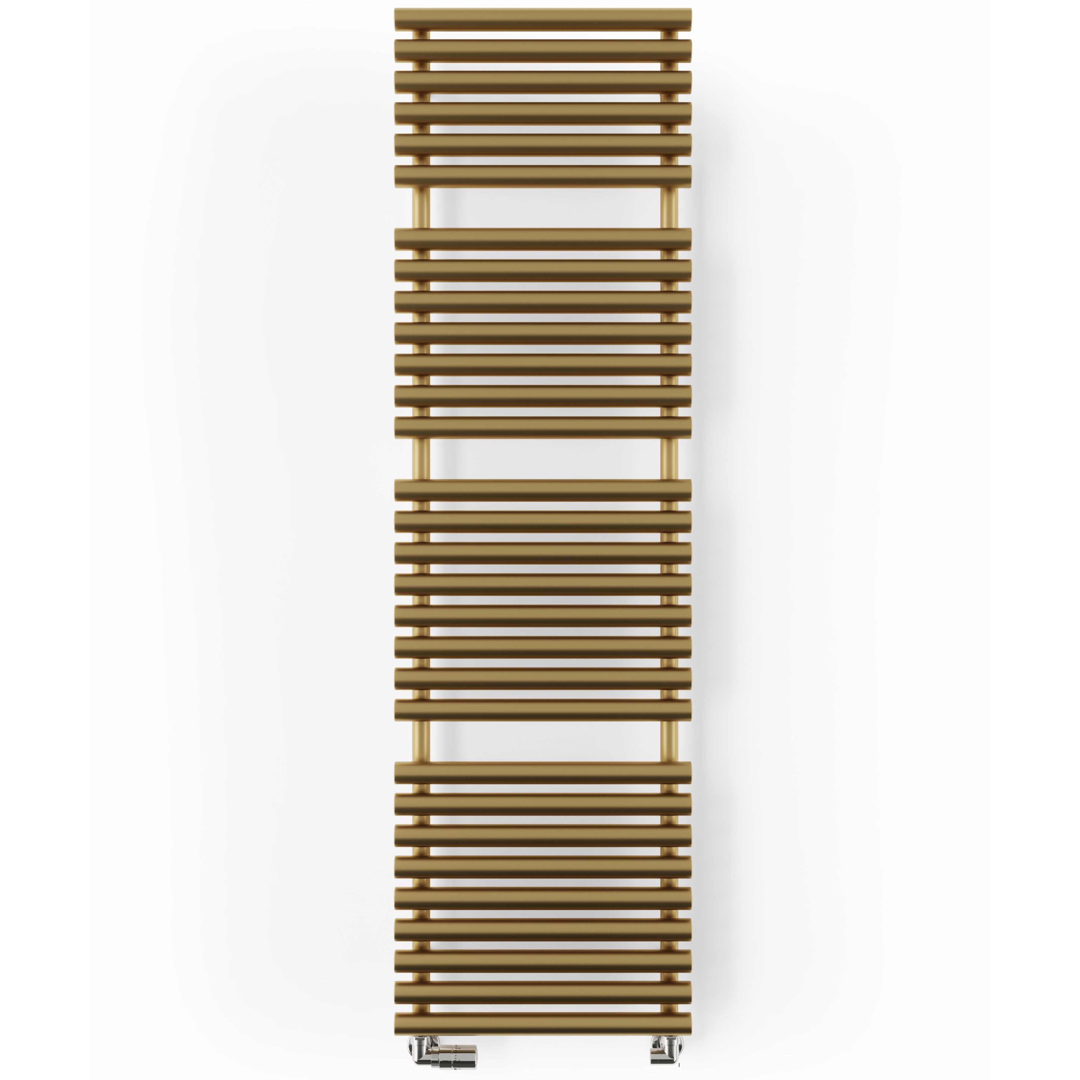 Terma Rolo Brass effect Flat Towel warmer (W)520mm x (H)1800mm
