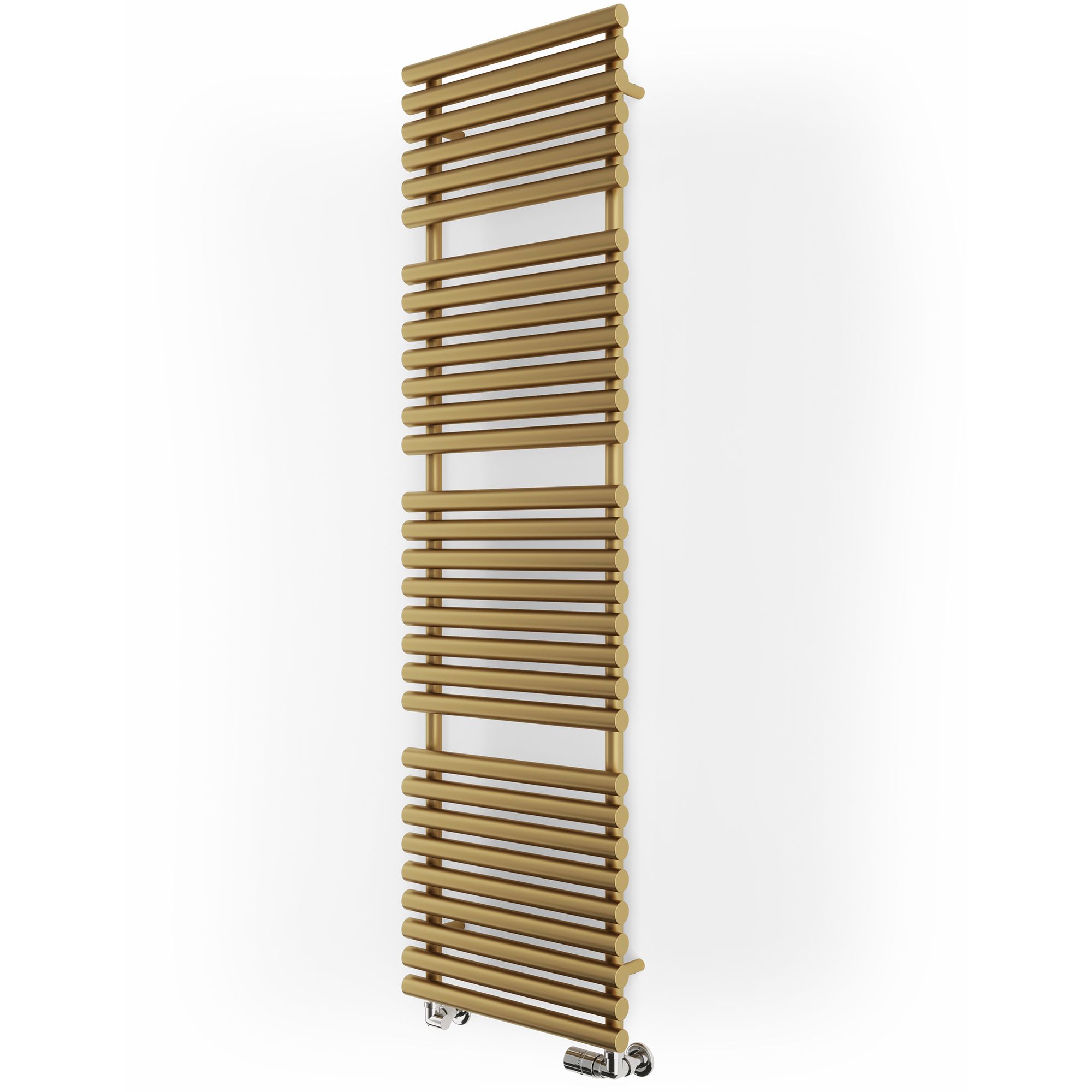 Terma Rolo Brass effect Flat Towel warmer (W)520mm x (H)1800mm