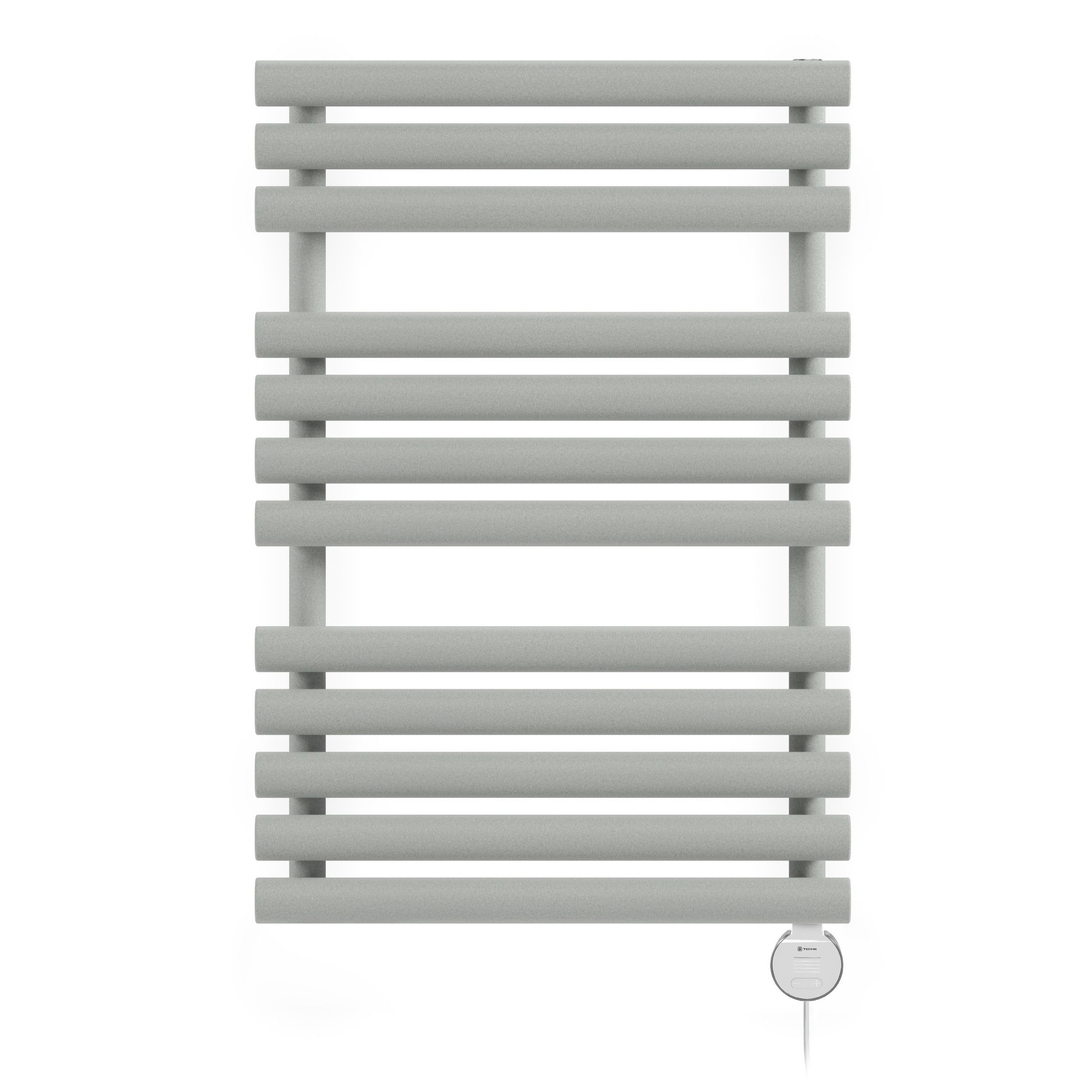 Terma Rolo Matt salt n pepper Oil-filled 1364BTU Electric towel radiator (H) 755mm x (W) 520mm
