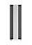 Terma Rolo Mirror Matt black Vertical Designer Radiator, (W)590mm x (H)1800mm