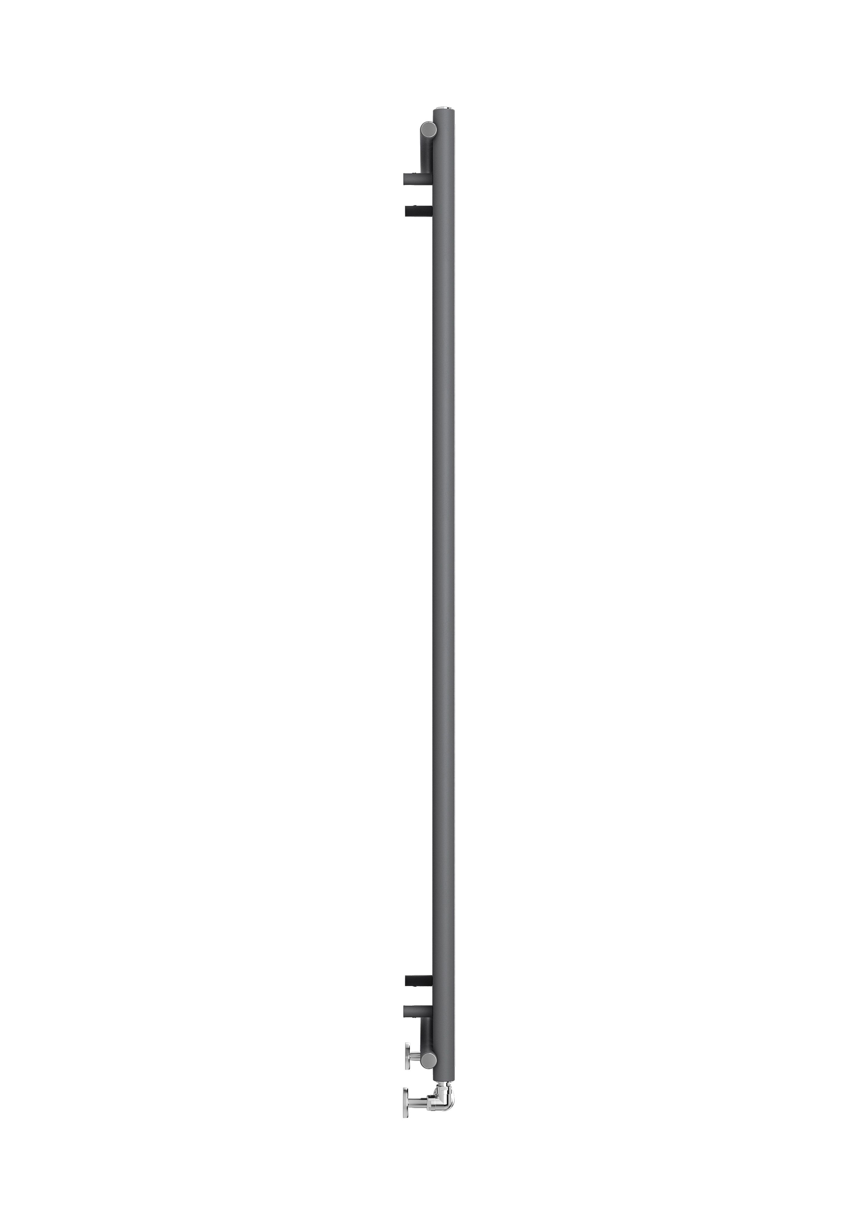 Terma Rolo mirror Modern grey Vertical Designer Radiator, (W)590mm x (H)1800mm