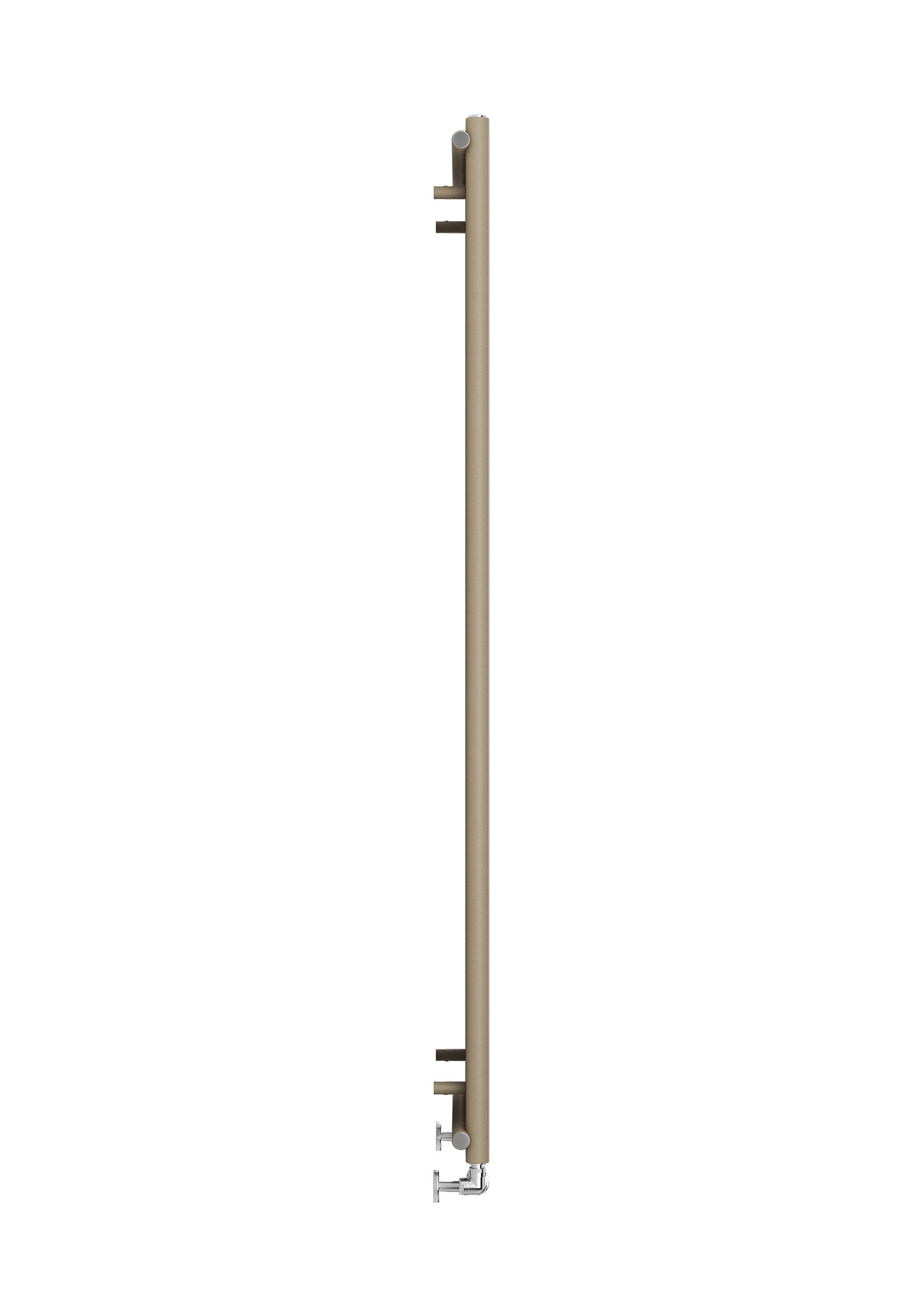 Terma Rolo mirror Quartz mocha Vertical Designer Radiator, (W)590mm x (H)1800mm