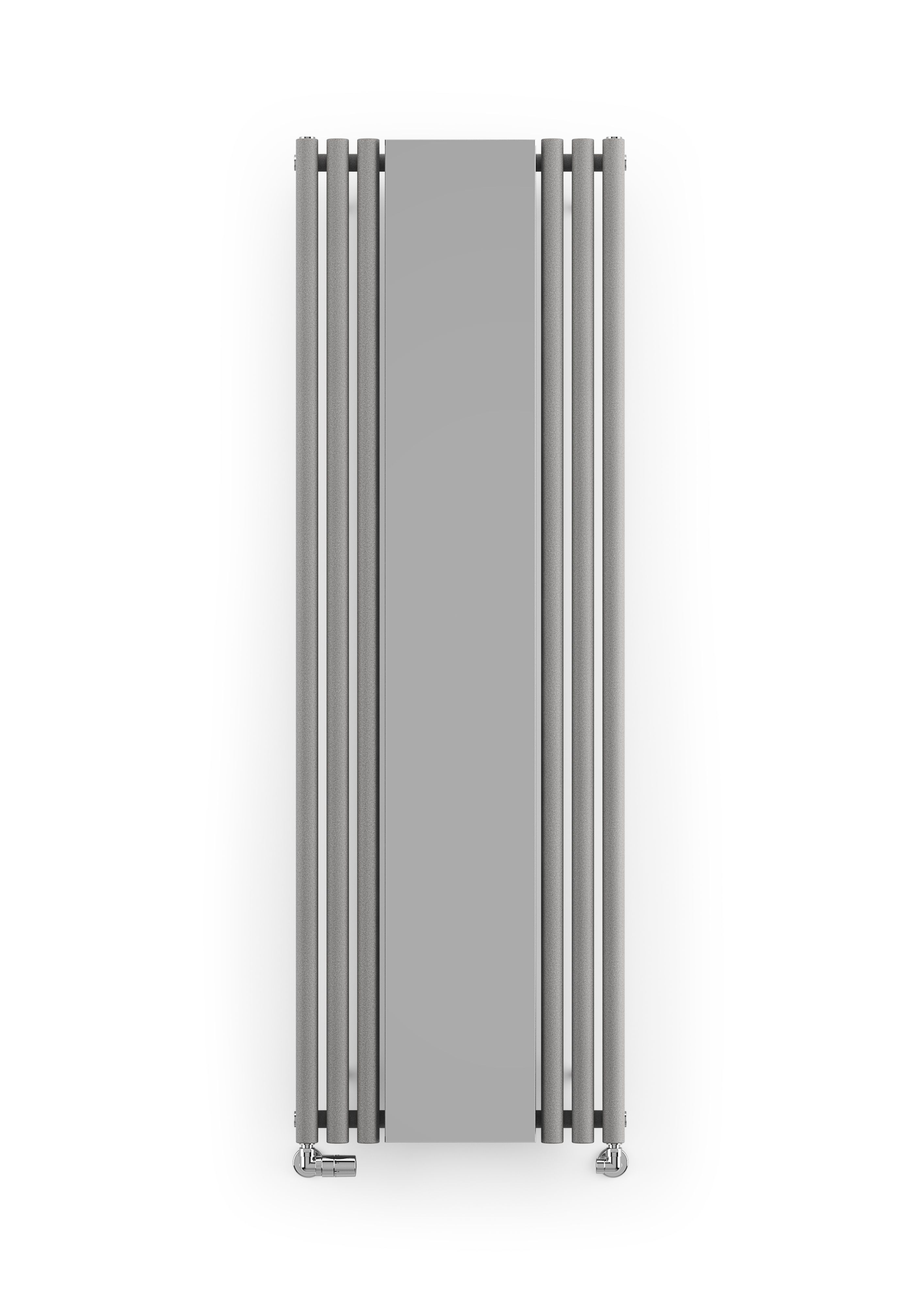 Terma Rolo mirror Salt n pepper Vertical Designer Radiator, (W)590mm x (H)1800mm