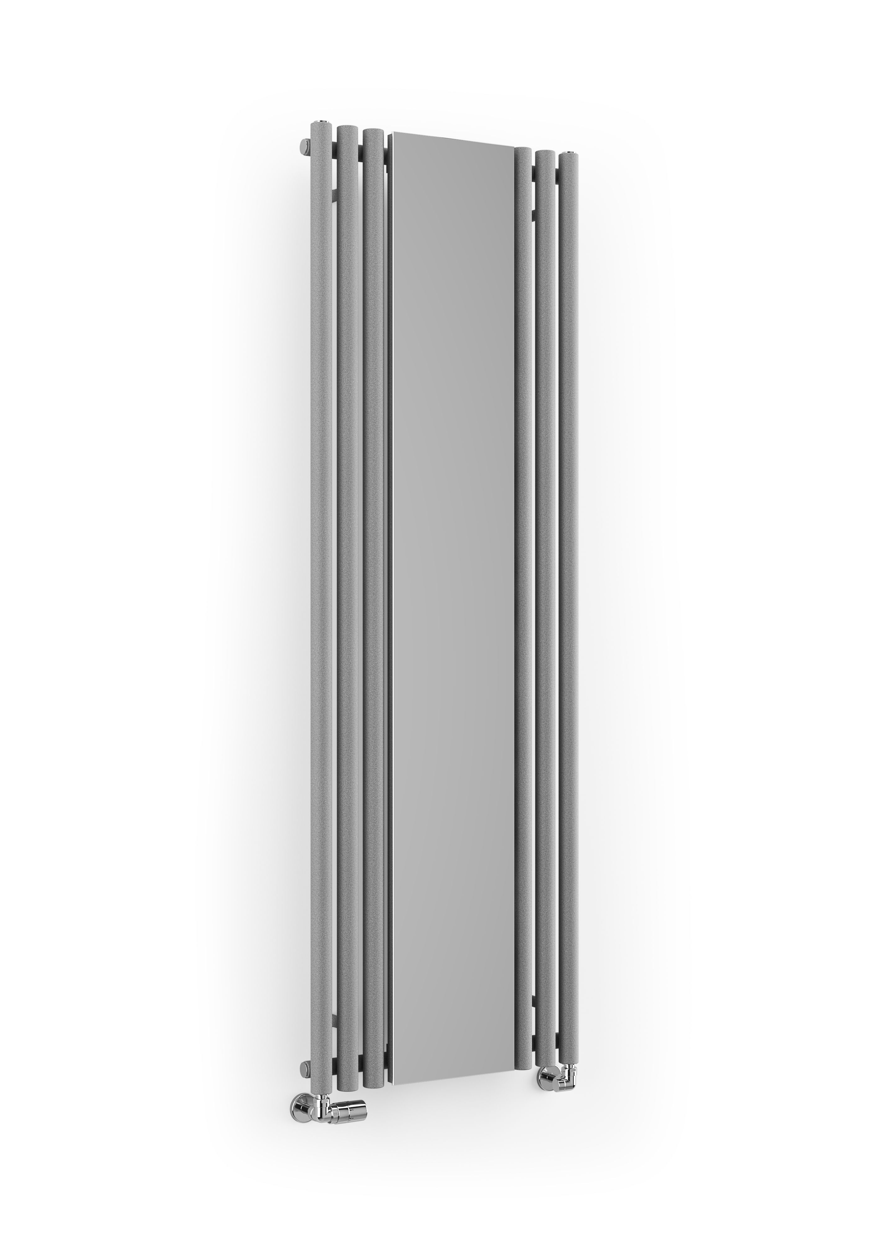 Terma Rolo mirror Salt n pepper Vertical Designer Radiator, (W)590mm x (H)1800mm