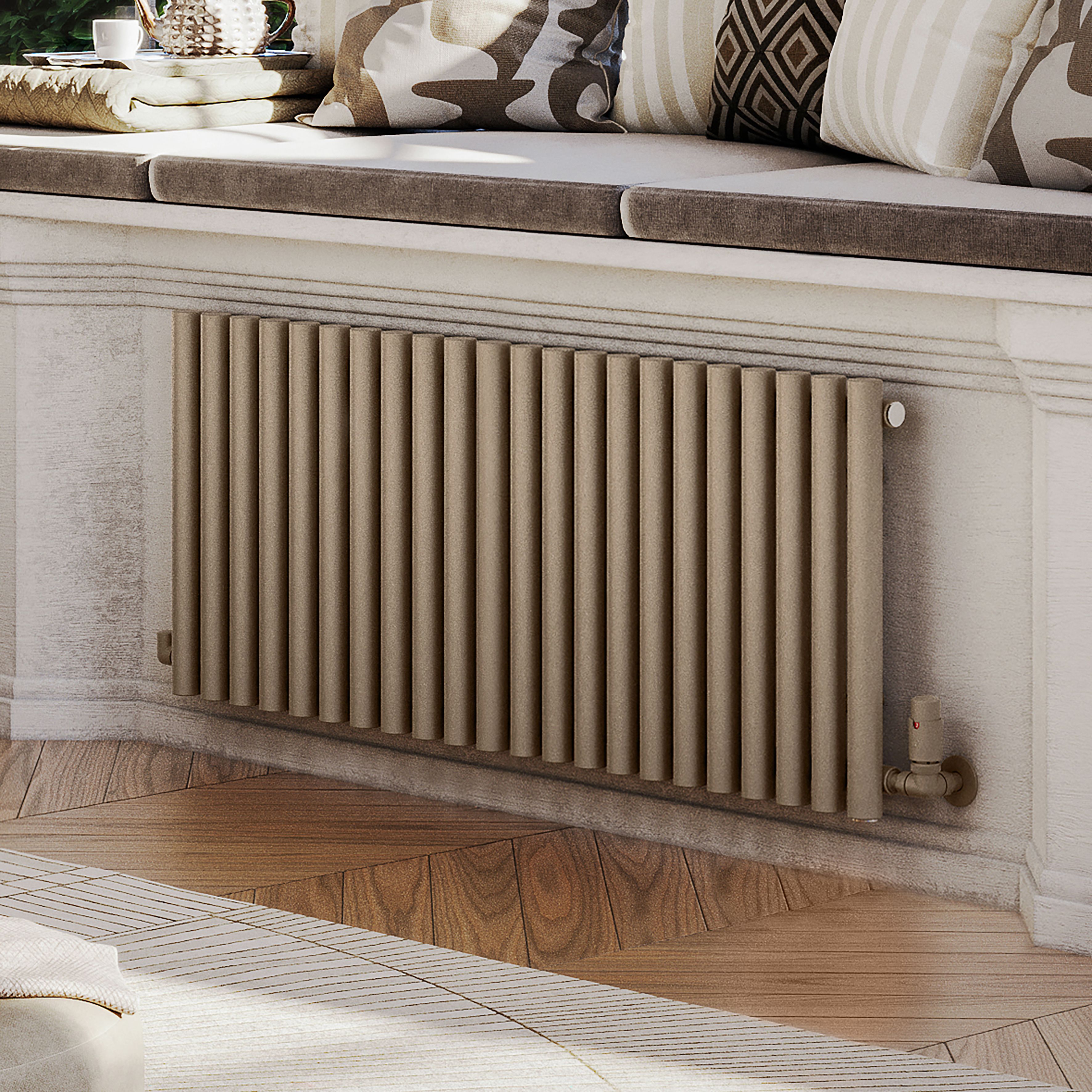 Terma Rolo Room Brown Hydronic Horizontal Designer 2768BTU Radiator, (W)1195mm x (H)500mm