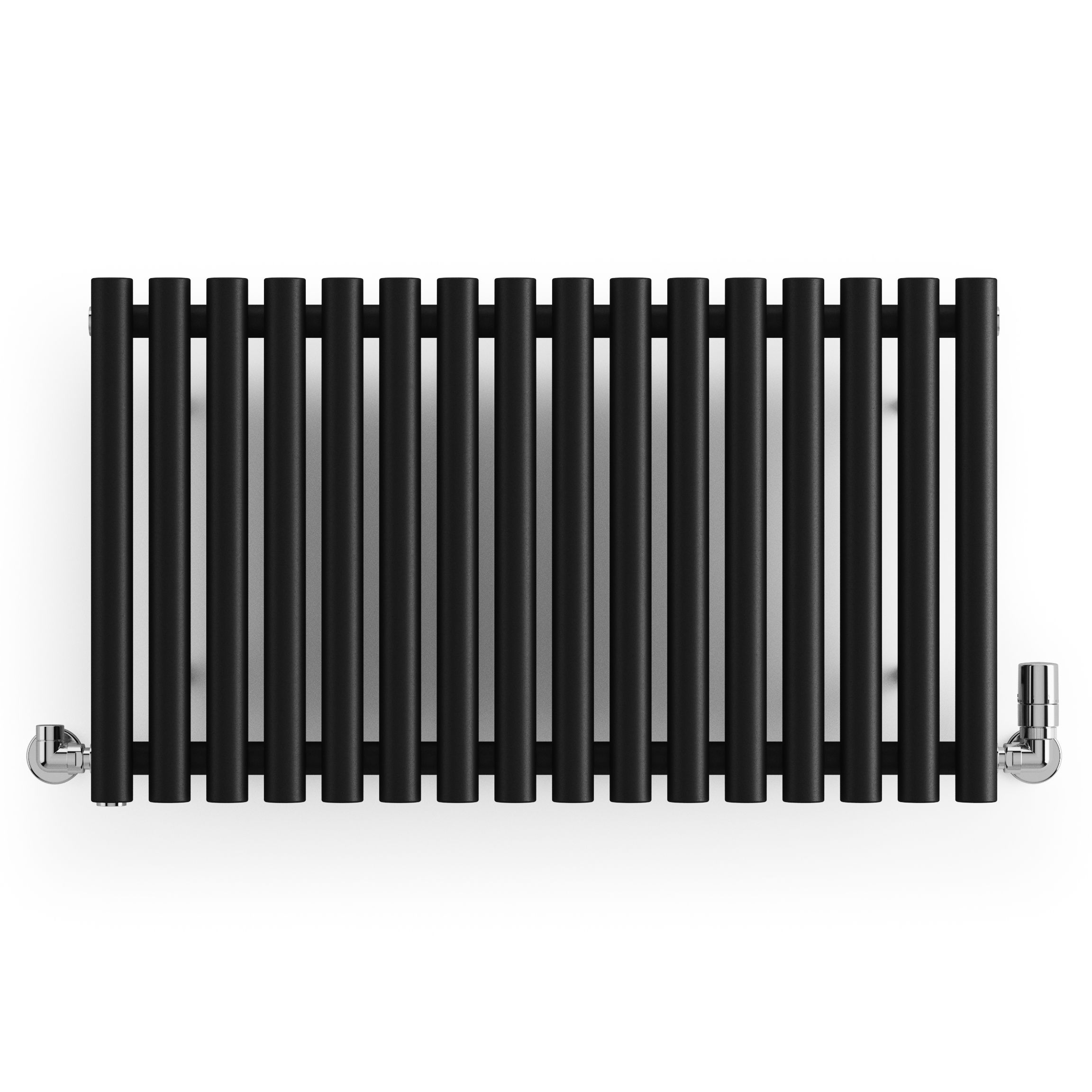 Terma Rolo Room Matt black Horizontal Designer Radiator, (W)865mm x (H)500mm