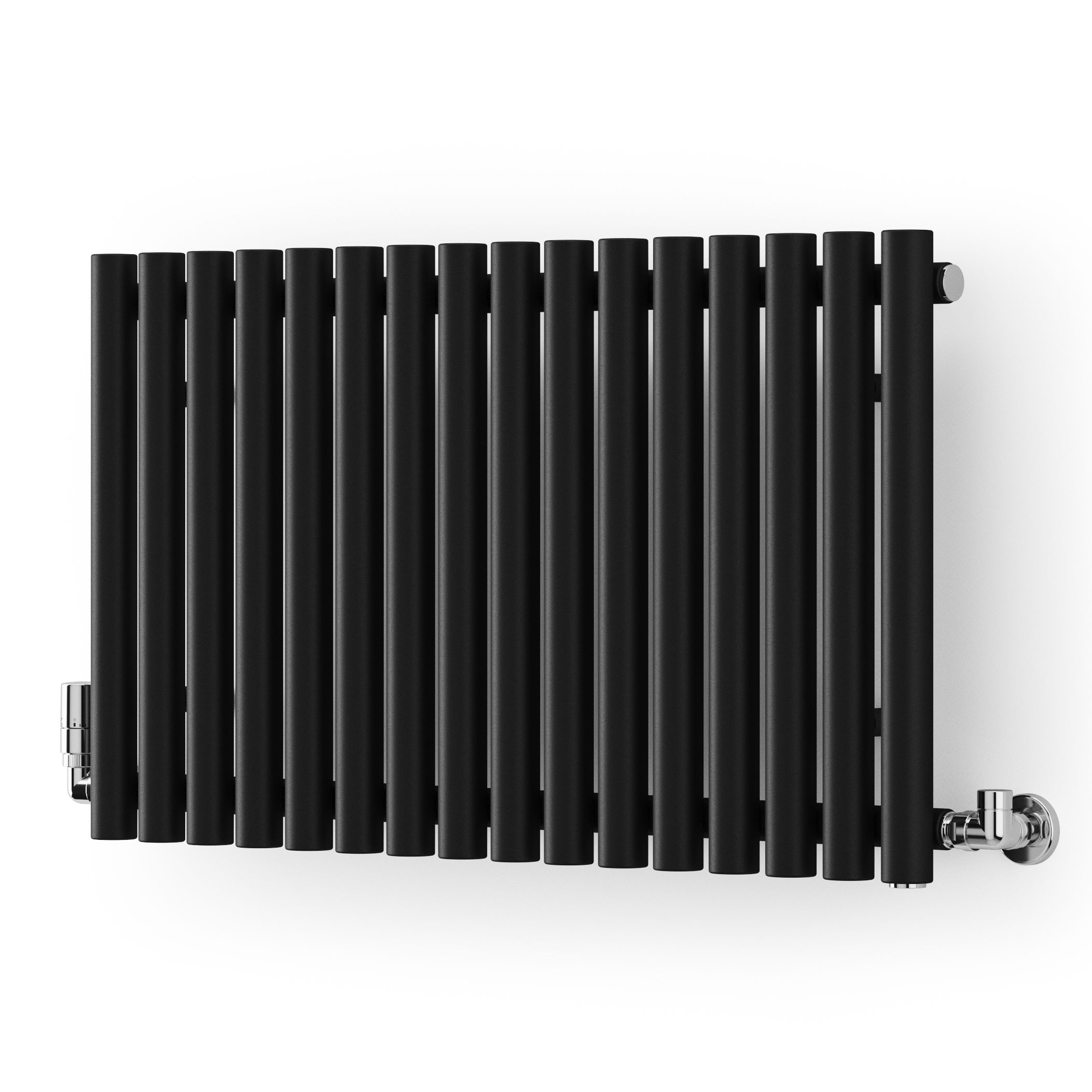 Terma Rolo Room Matt black Horizontal Designer Radiator, (W)865mm x (H)500mm
