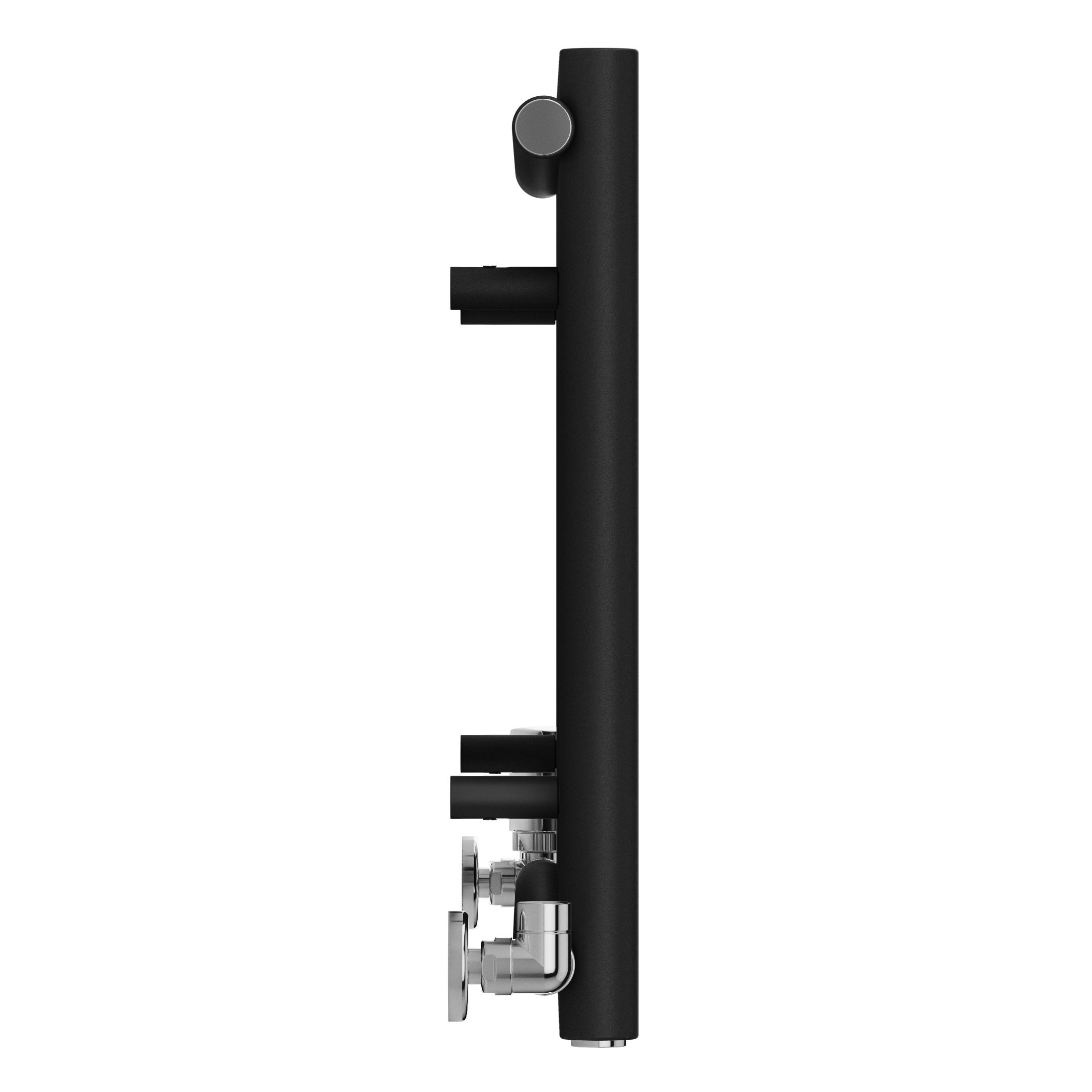 Terma Rolo Room Matt black Horizontal Designer Radiator, (W)865mm x (H)500mm