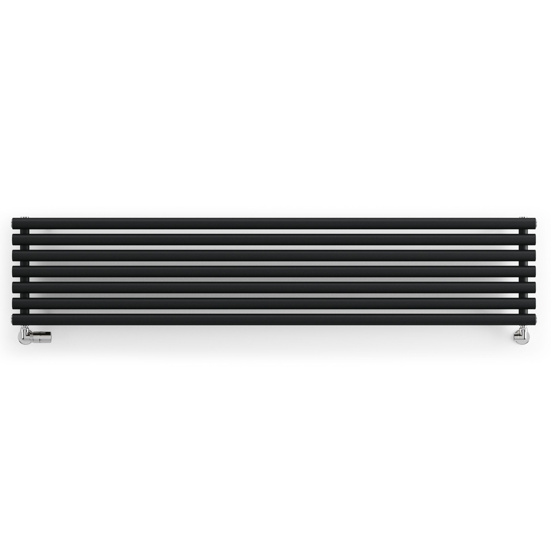 Terma Rolo Room Matt black Horizontal or vertical Designer Radiator, (W)370mm x (H)1800mm