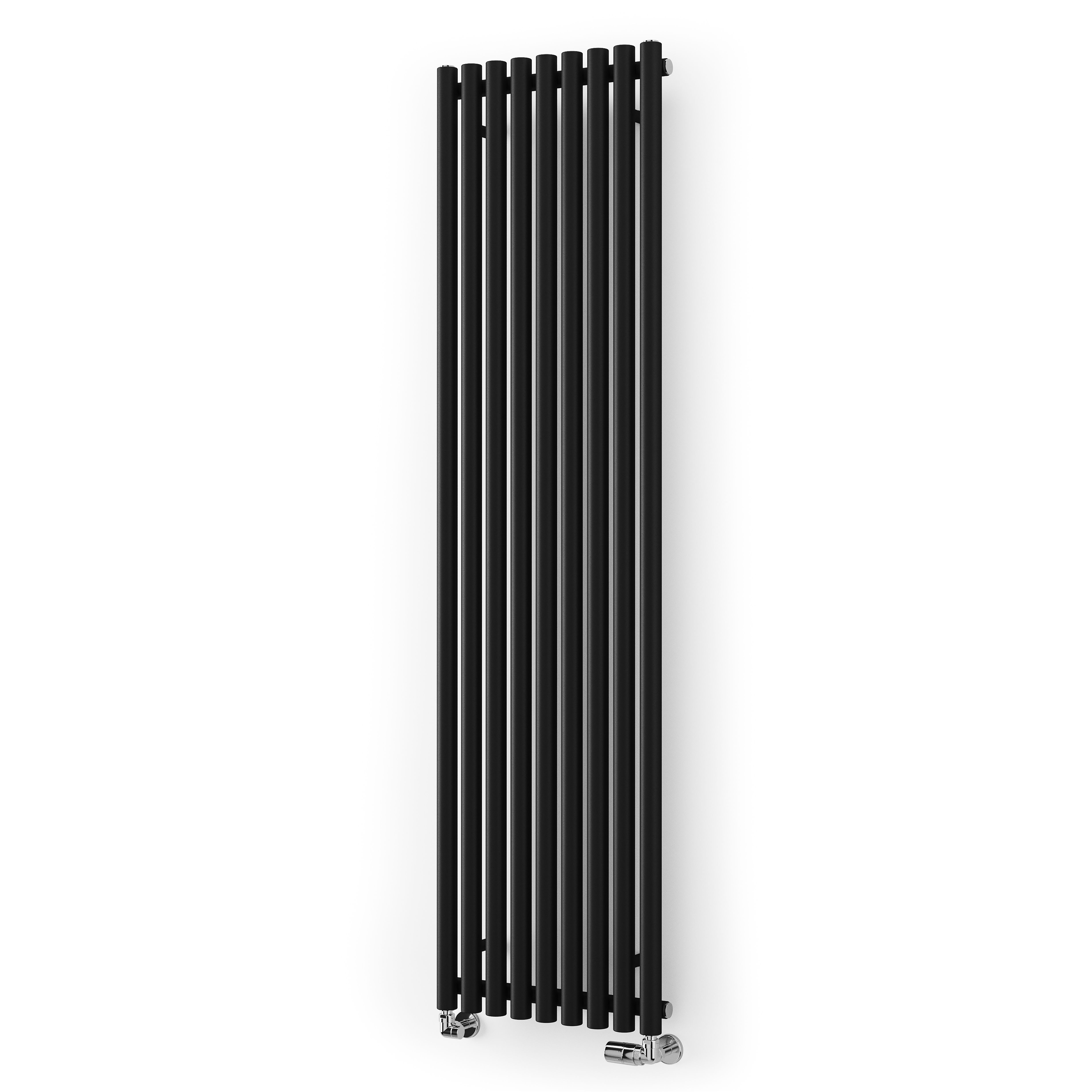 Terma Rolo Room Matt black Horizontal or vertical Designer Radiator, (W)480mm x (H)1800mm