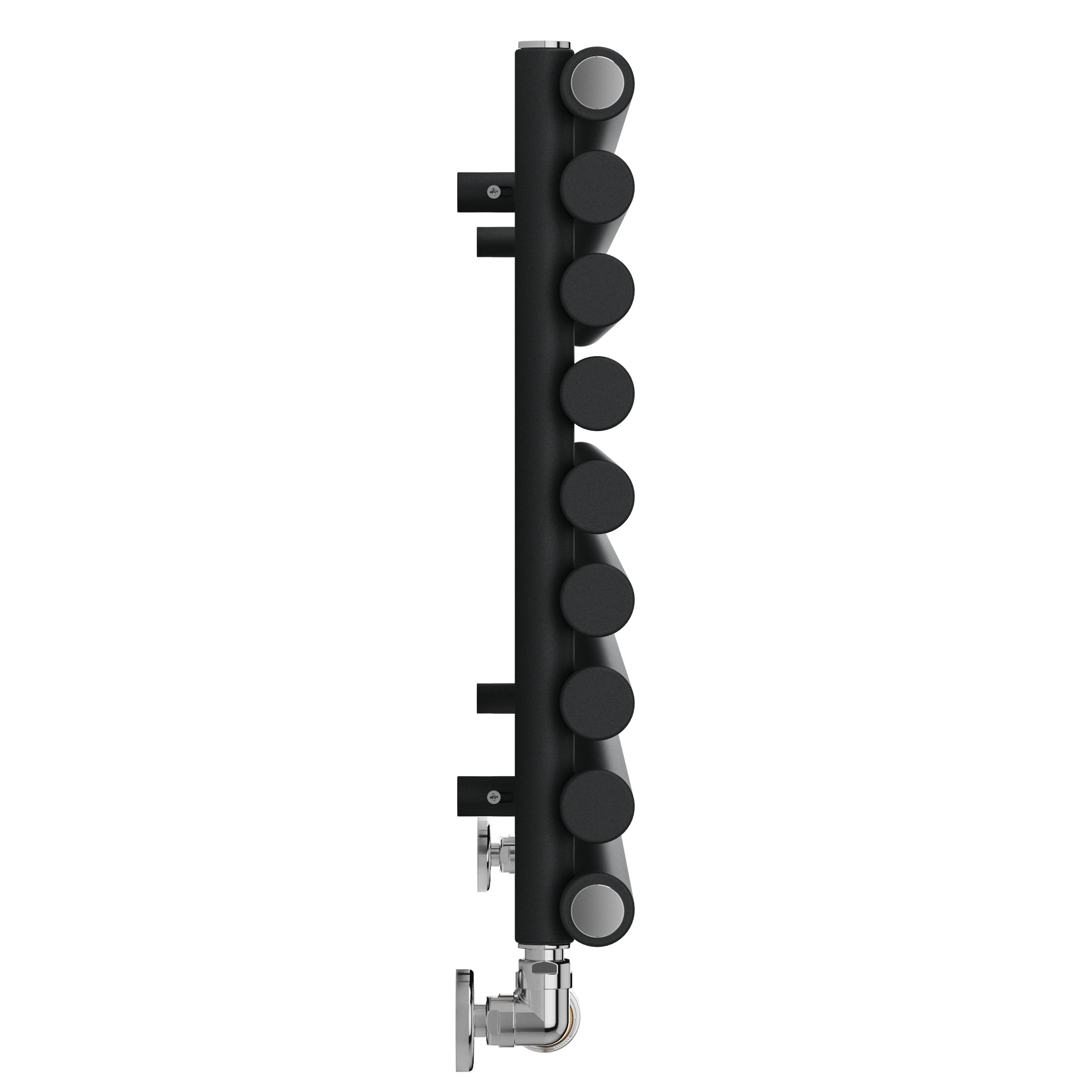 Terma Rolo Room Matt black Horizontal or vertical Designer Radiator, (W)480mm x (H)1800mm