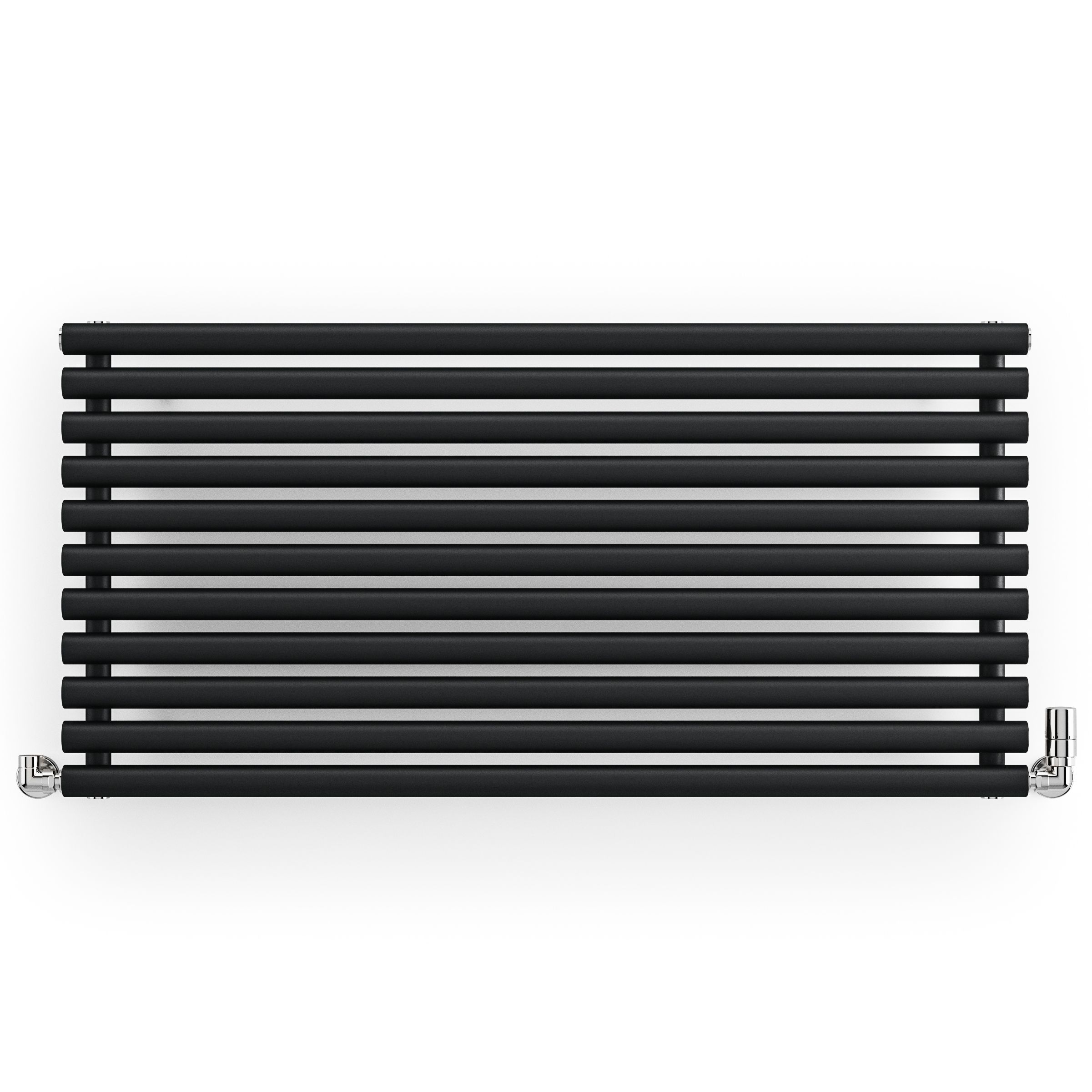 Terma Rolo Room Matt black Horizontal or vertical Designer Radiator, (W)590mm x (H)1200mm