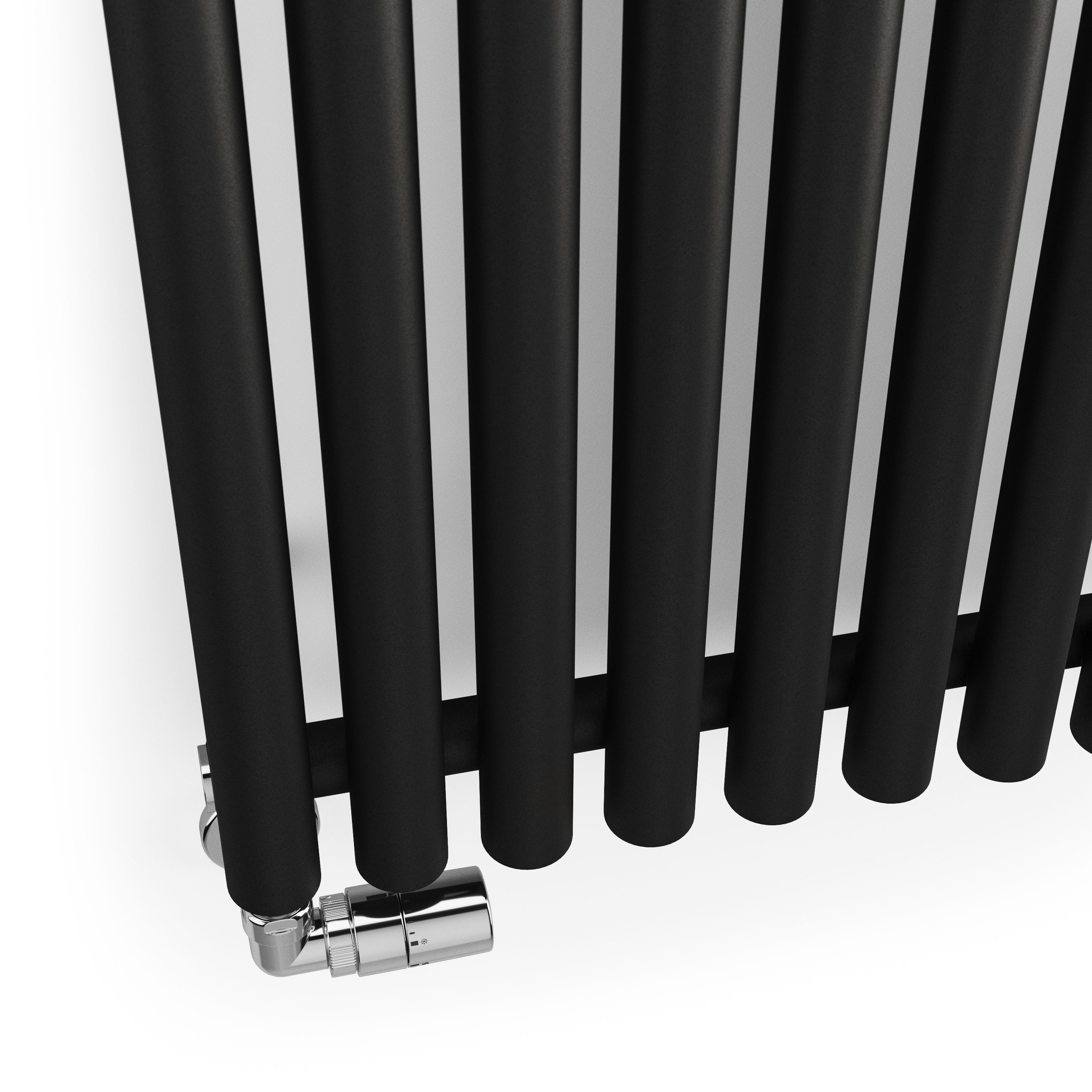 Terma Rolo Room Matt black Horizontal or vertical Designer Radiator, (W)590mm x (H)1800mm