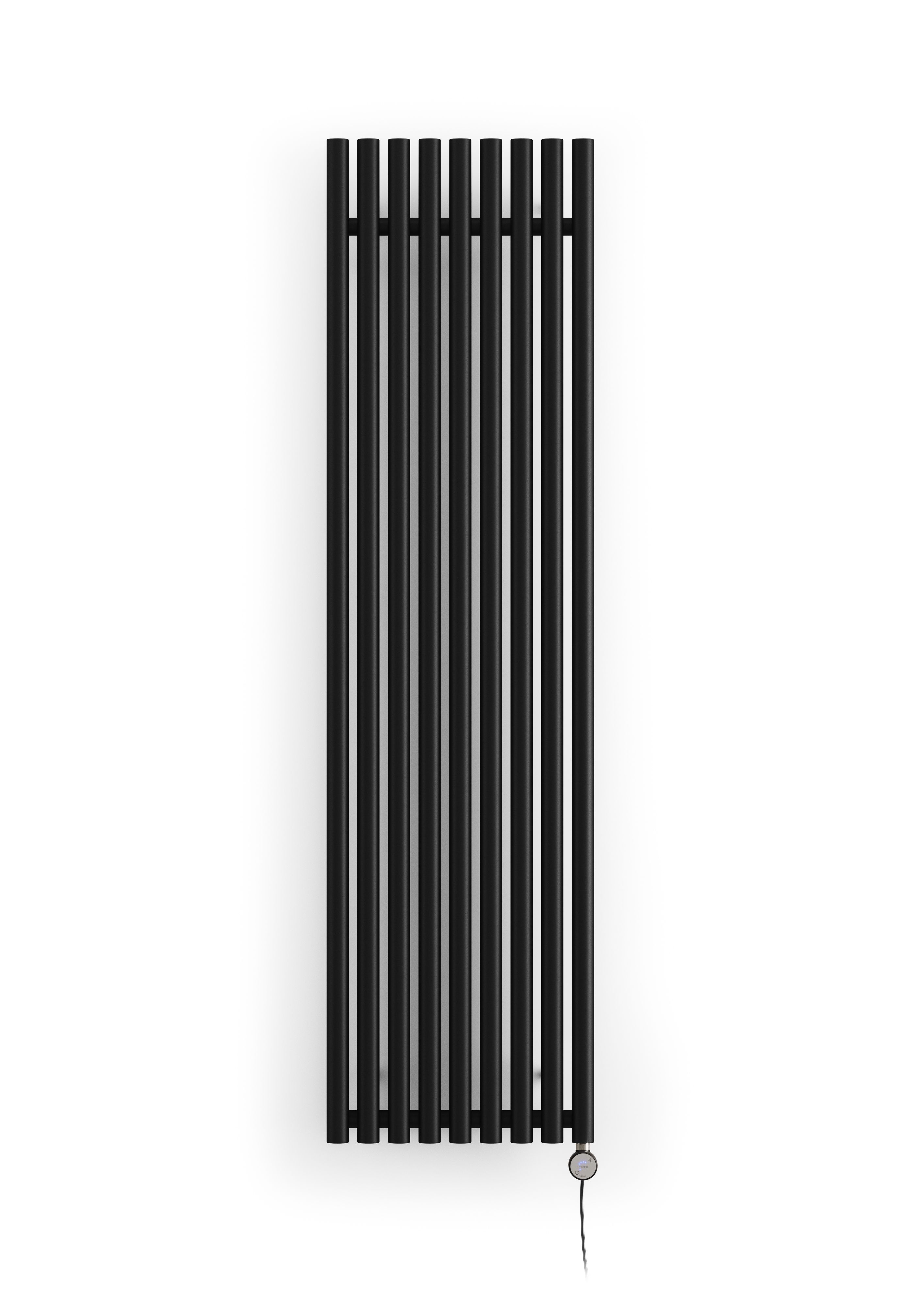 Terma Rolo Room Matt black Vertical Electric designer Radiator, (W)480mm x (H)1800mm
