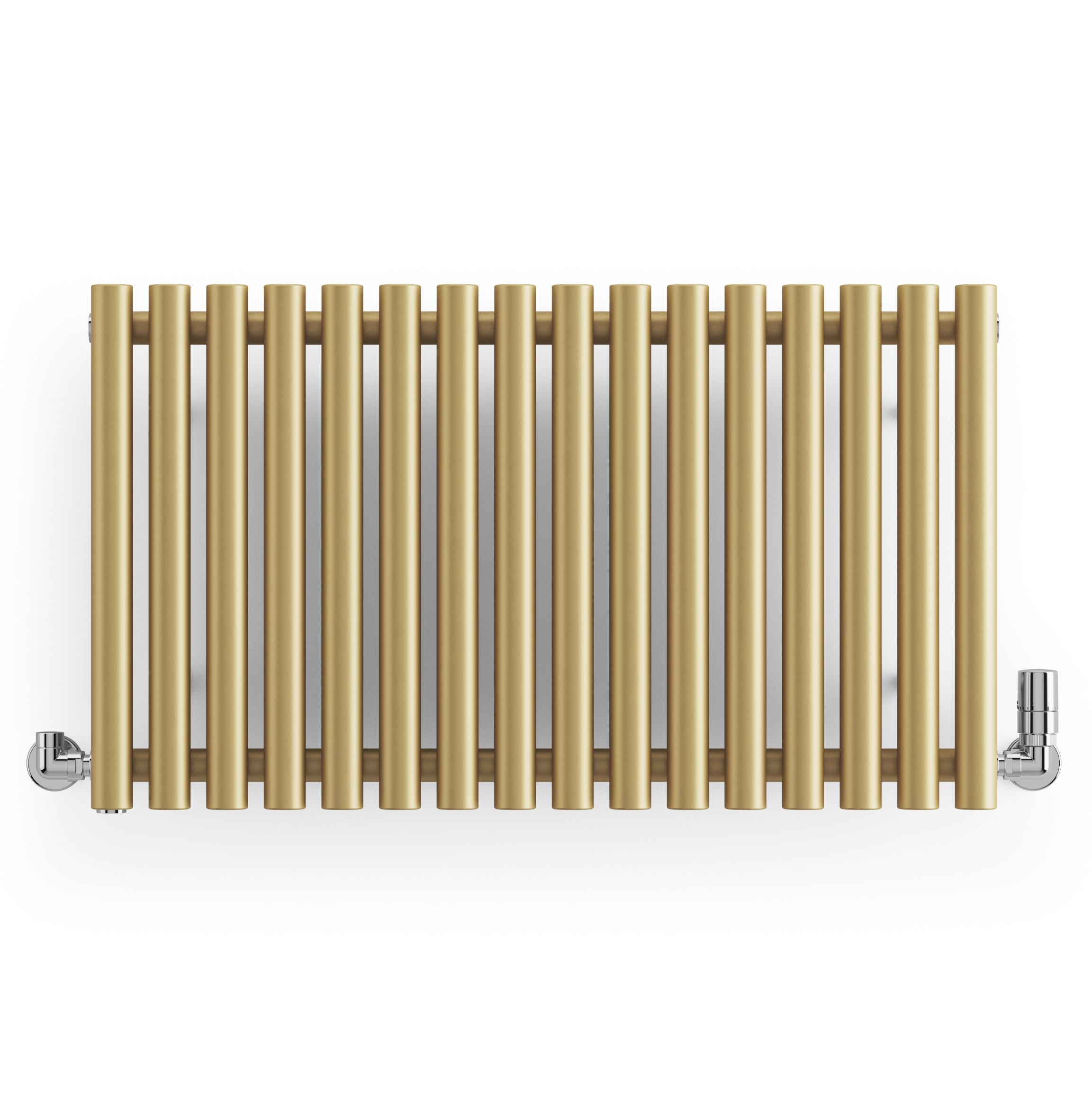 Terma Rolo Room Matt brass Horizontal Designer Radiator, (W)865mm x (H)500mm