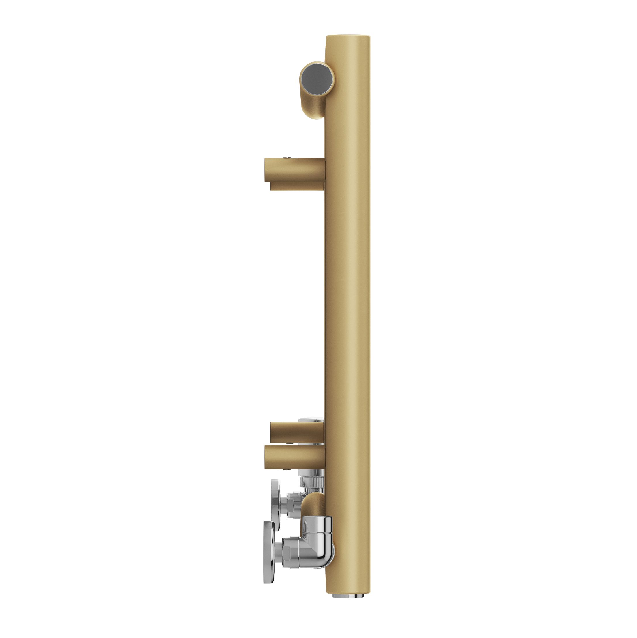Terma Rolo Room Matt brass Horizontal Designer Radiator, (W)865mm x (H)500mm