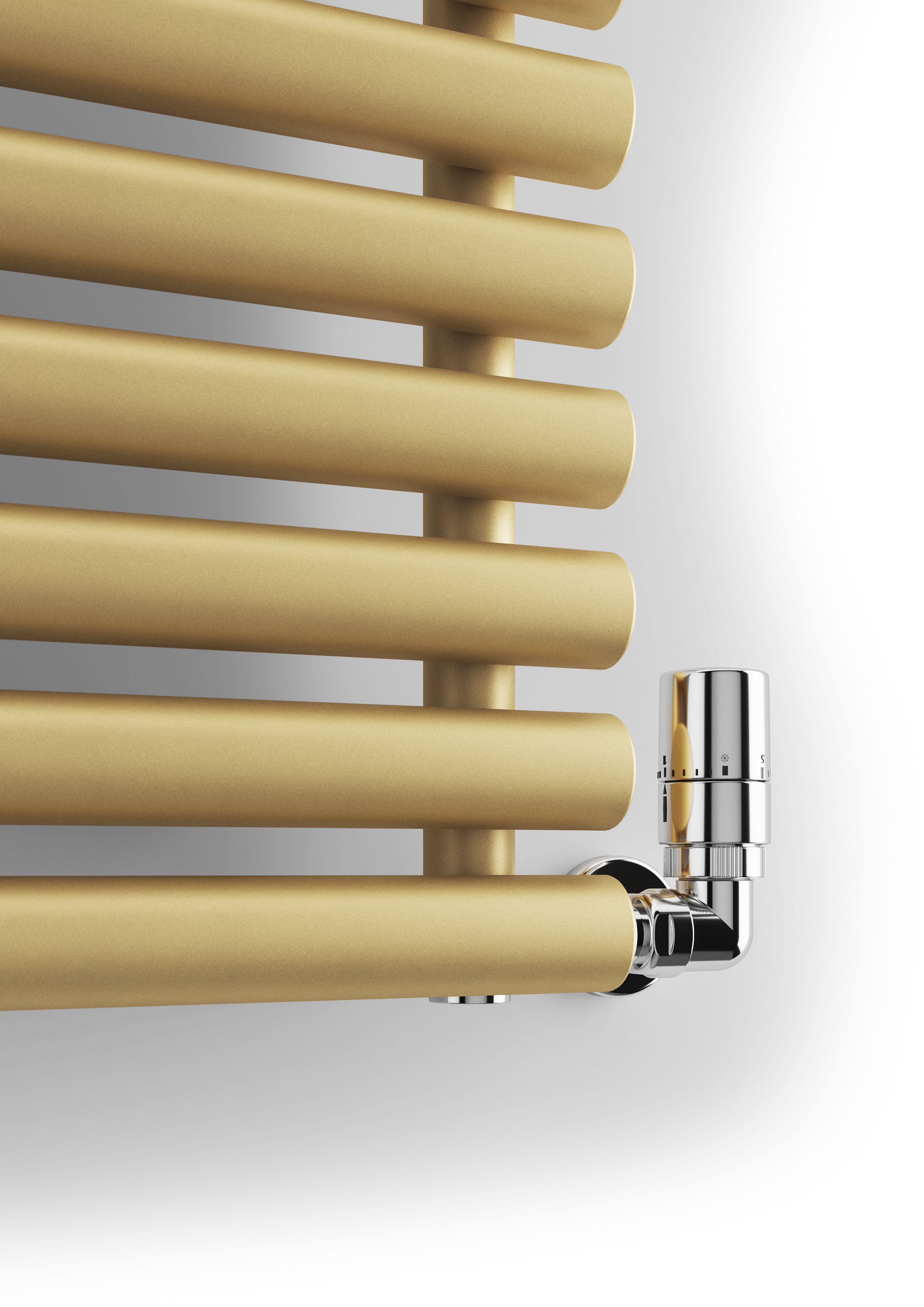 Terma Rolo Room Matt brass Horizontal or vertical Designer Radiator, (W)370mm x (H)1800mm