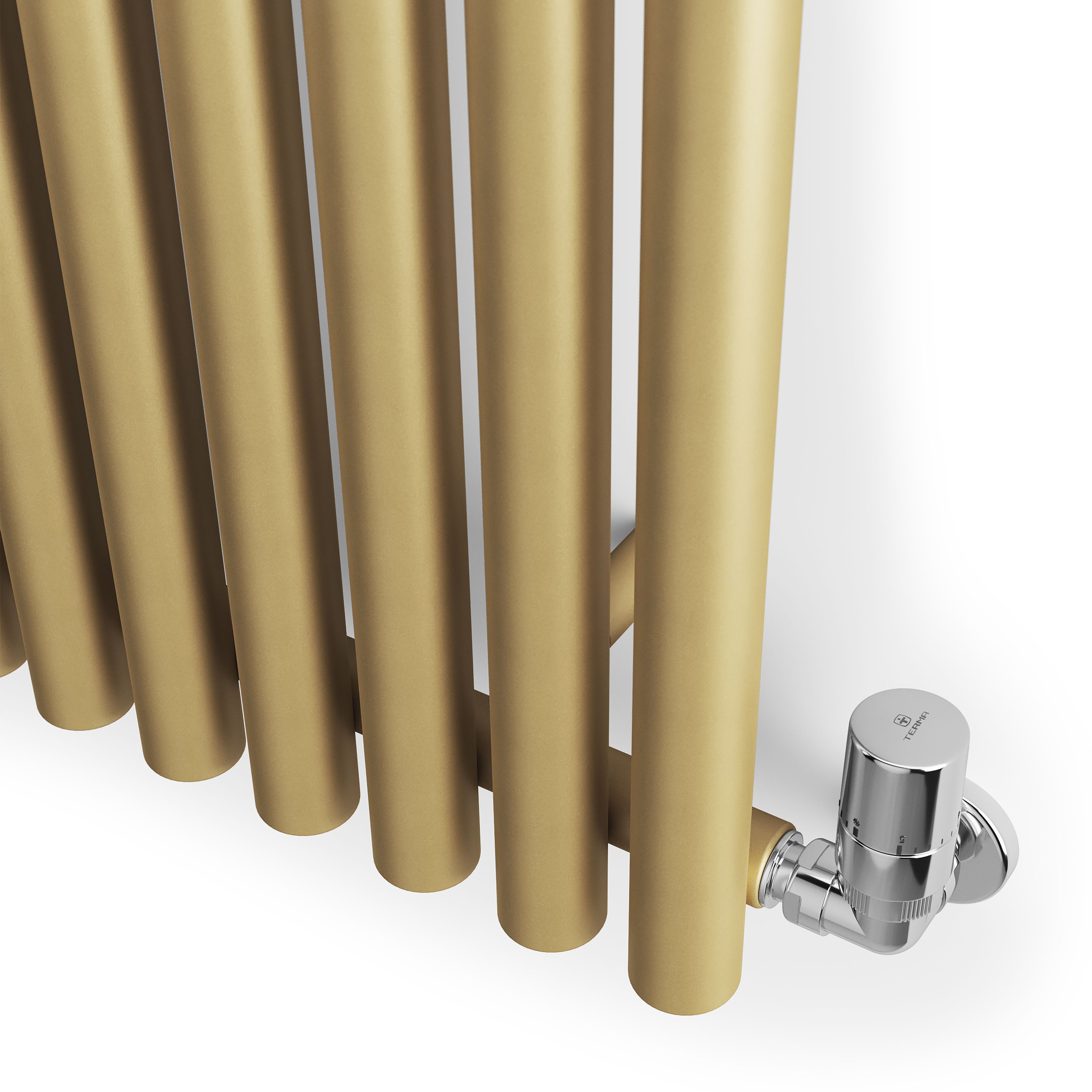 Terma Rolo Room Matt brass Horizontal or vertical Designer Radiator, (W)480mm x (H)1800mm