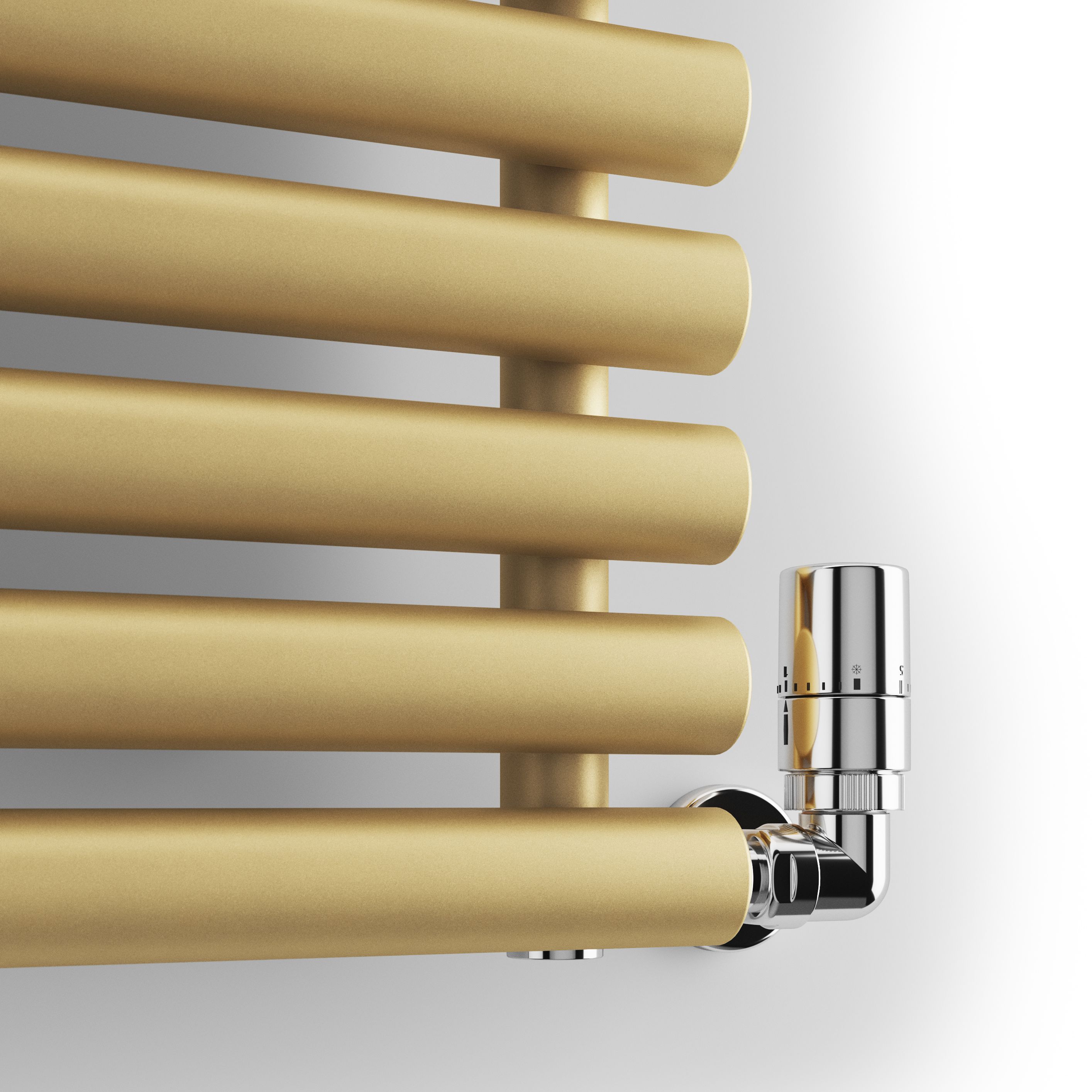 Terma Rolo Room Matt brass Horizontal or vertical Designer Radiator, (W)480mm x (H)1800mm