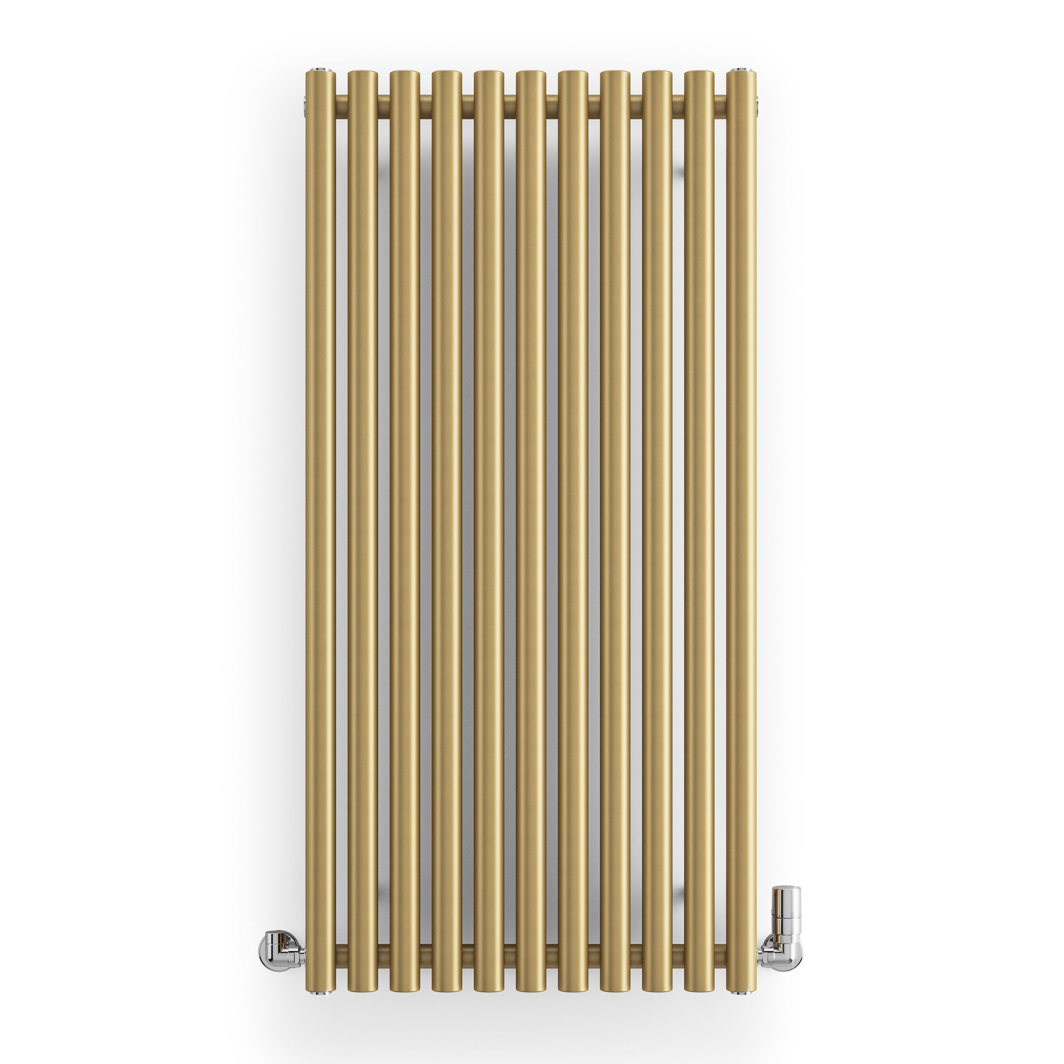 Terma Rolo Room Matt brass Horizontal or vertical Designer Radiator, (W)590mm x (H)1200mm