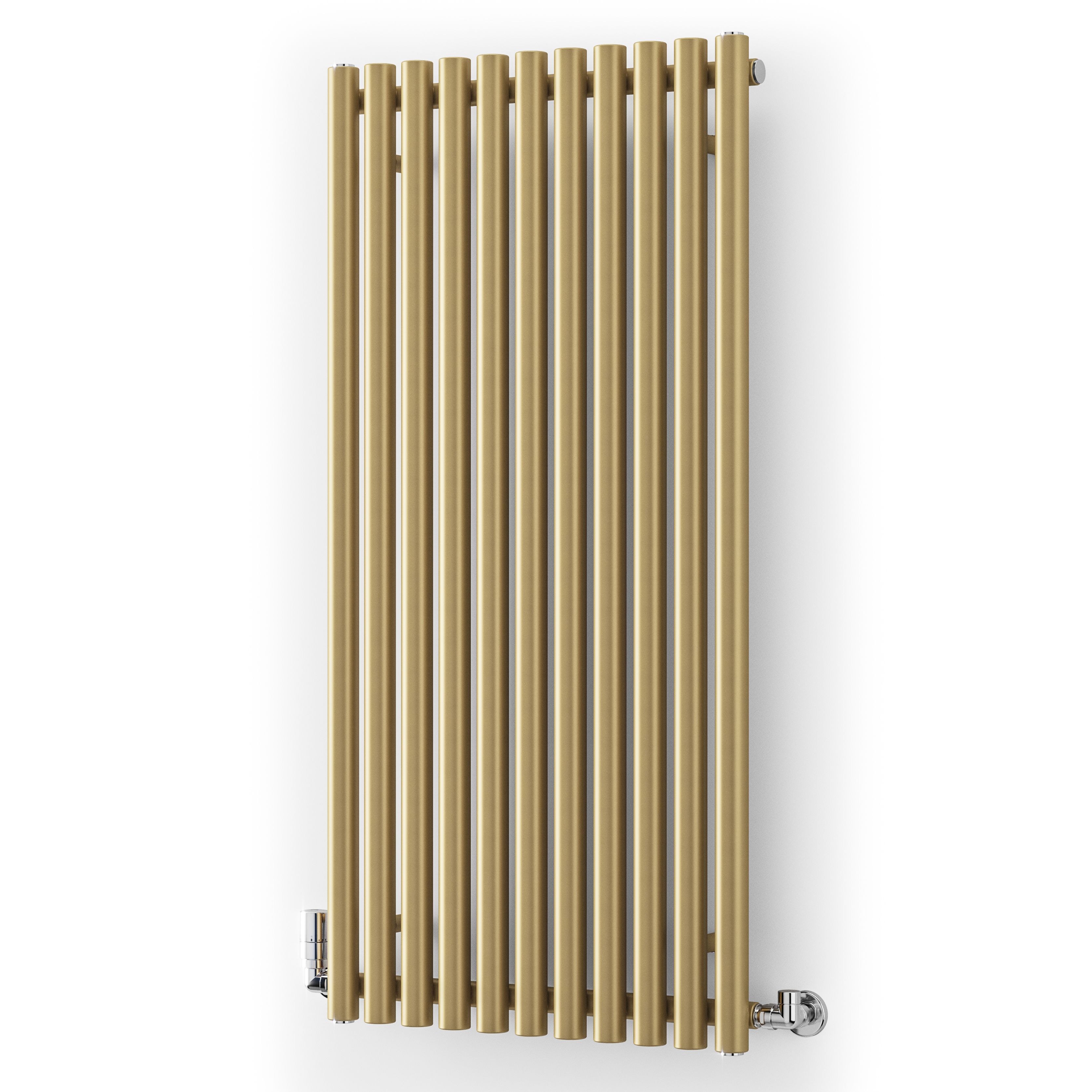 Terma Rolo Room Matt brass Horizontal or vertical Designer Radiator, (W)590mm x (H)1200mm