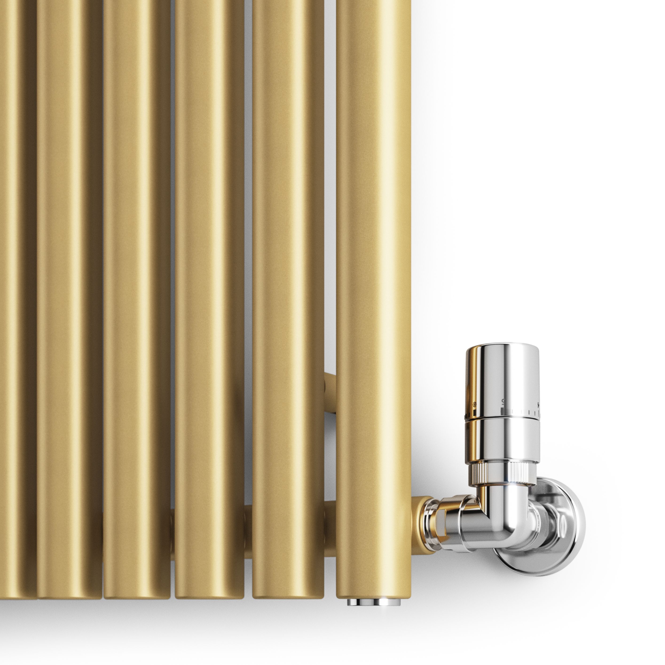 Terma Rolo Room Matt brass Horizontal or vertical Designer Radiator, (W)590mm x (H)1200mm