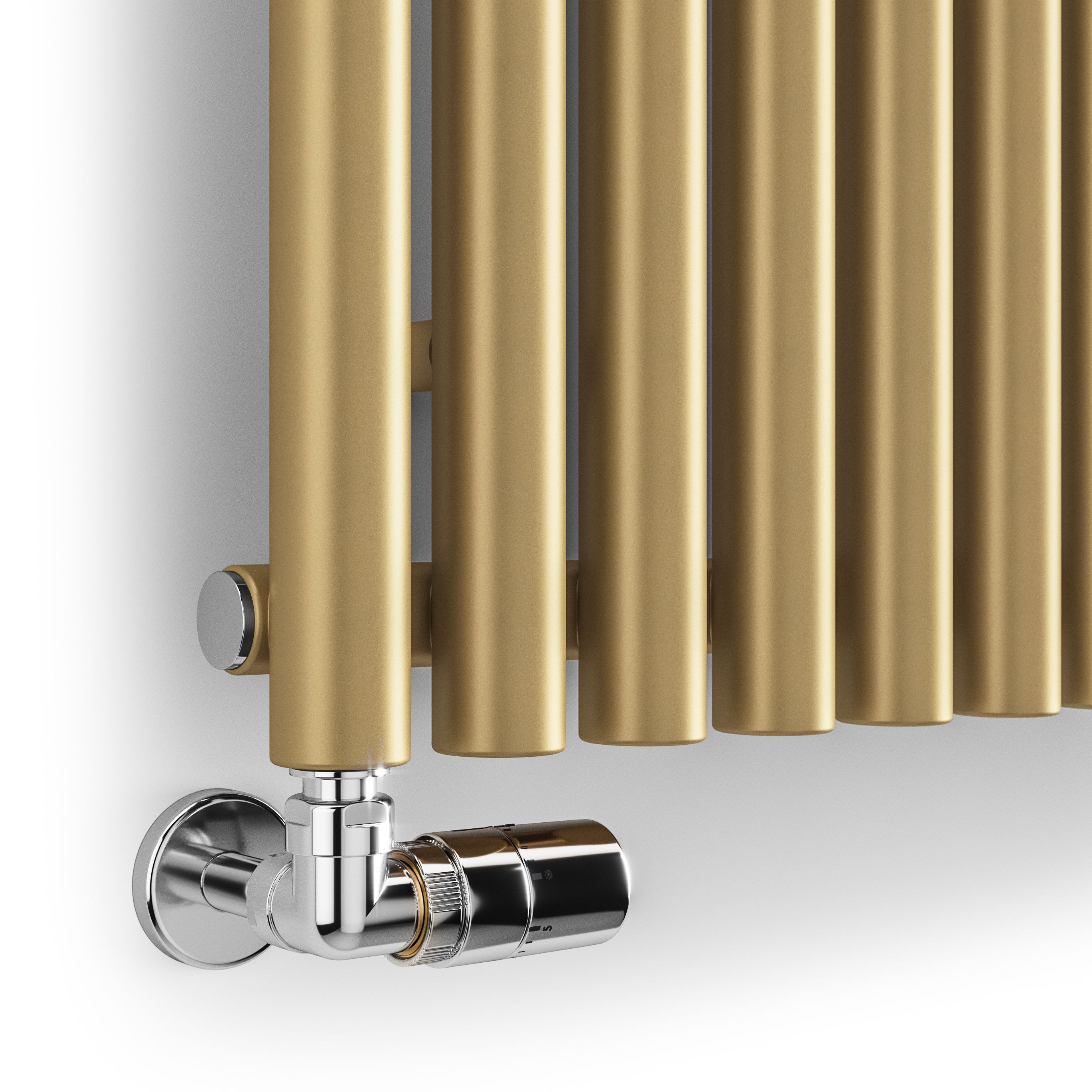Terma Rolo Room Matt brass Horizontal or vertical Designer Radiator, (W)590mm x (H)1200mm