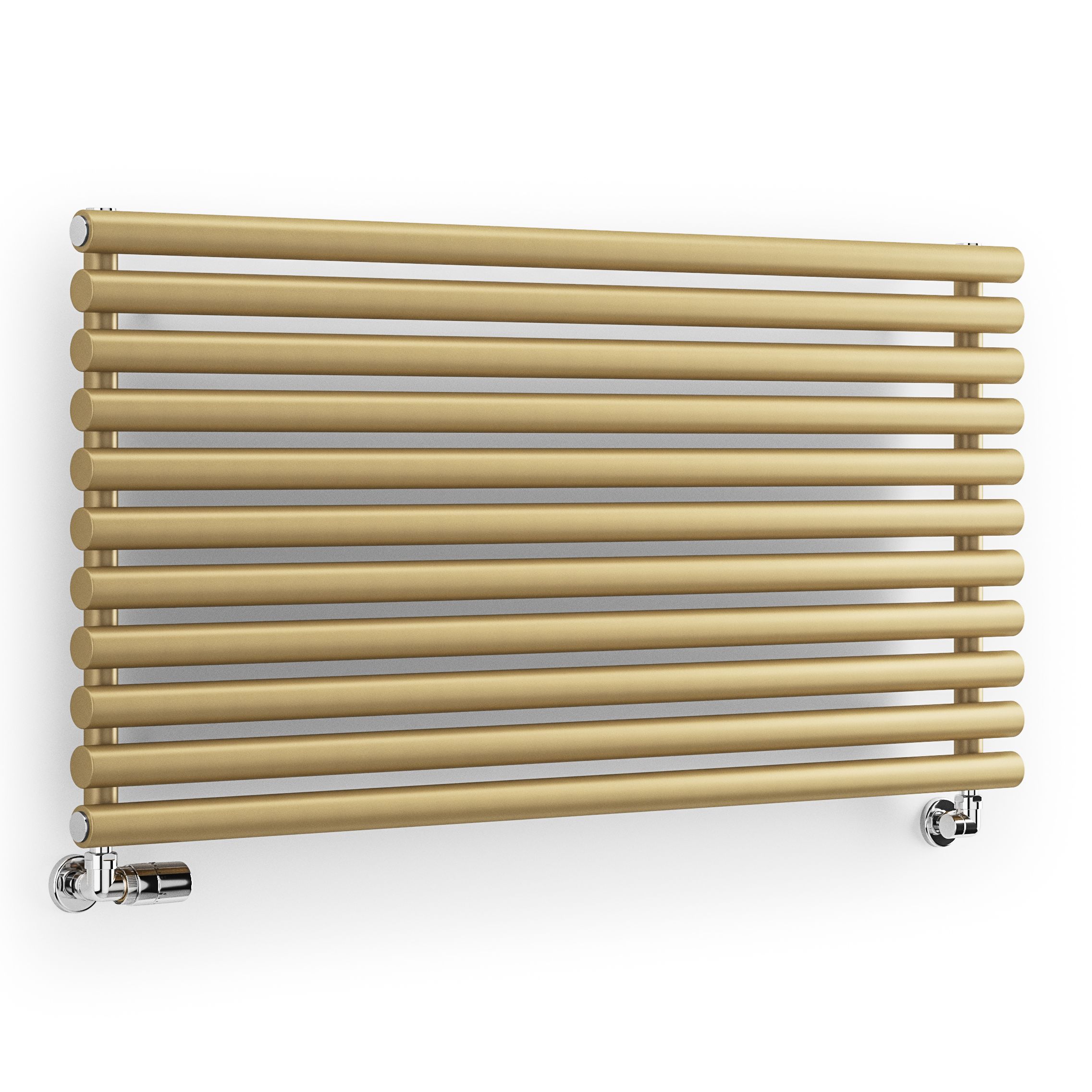 Terma Rolo Room Matt brass Horizontal or vertical Designer Radiator, (W)590mm x (H)1200mm