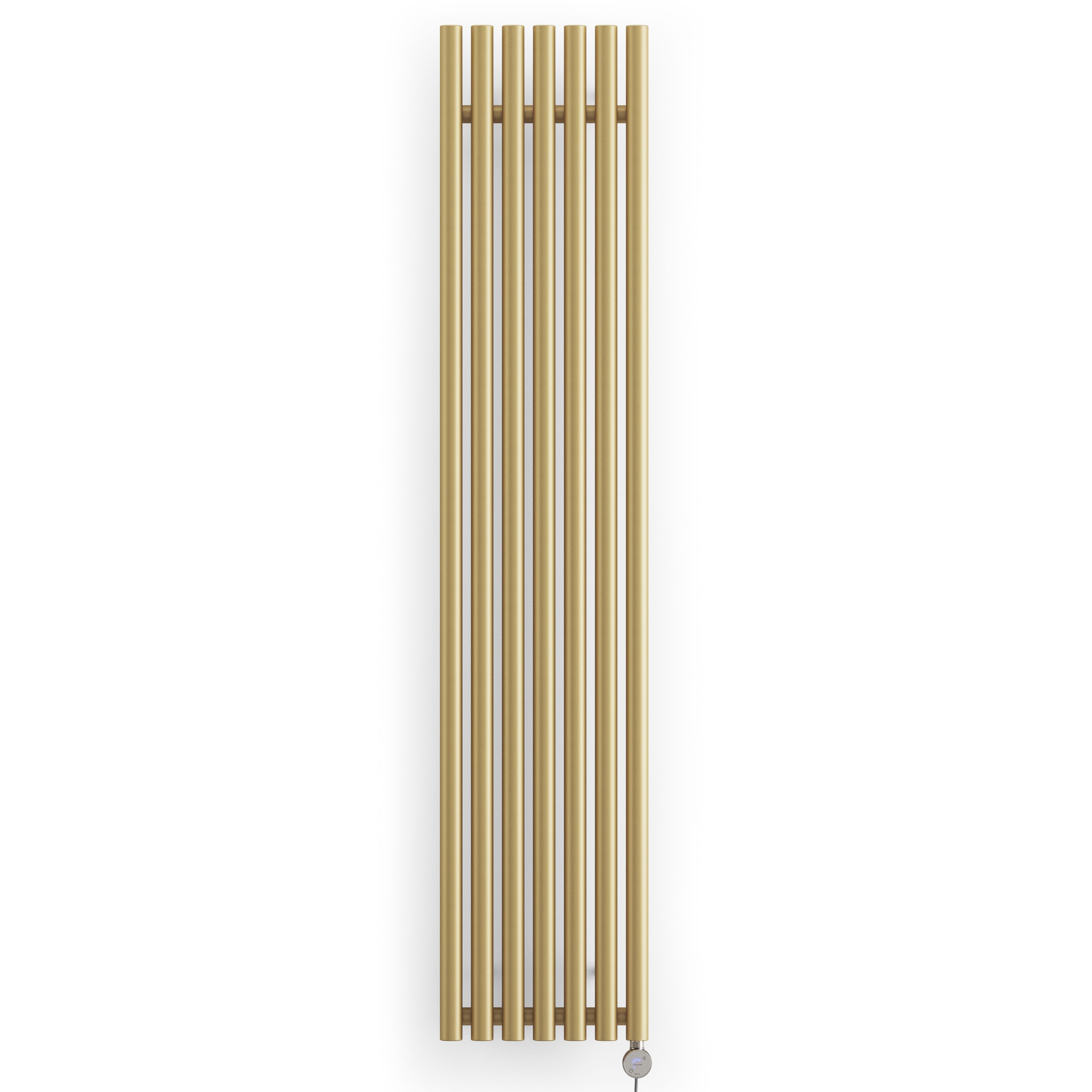 Terma Rolo Room Matt brass Vertical Electric designer Radiator, (W)370mm x (H)1800mm
